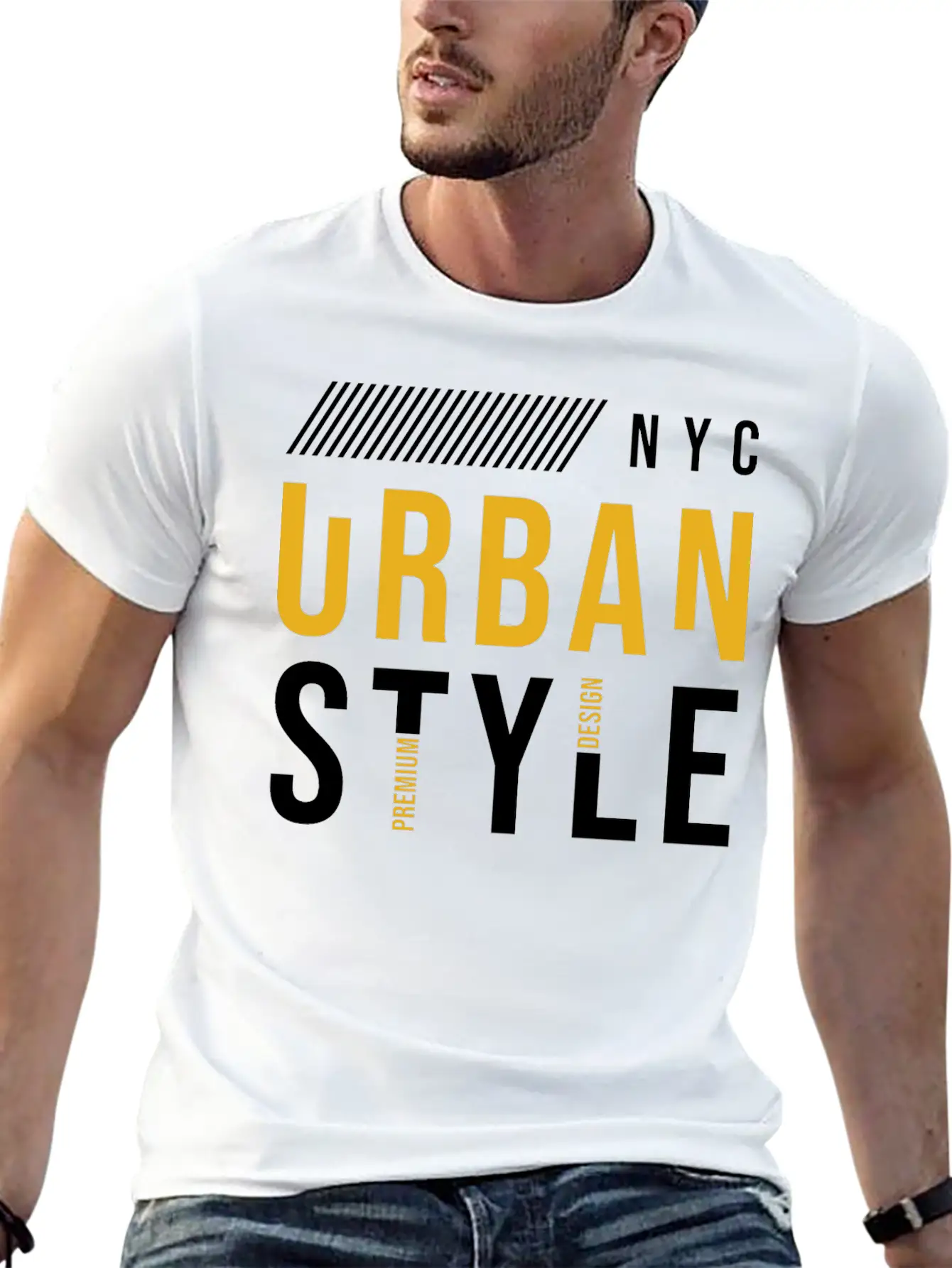 Urban Vibes: Street Art Design Print From The City Basic Graphic T-Shirt – Daily Comfort In Soft Cotton