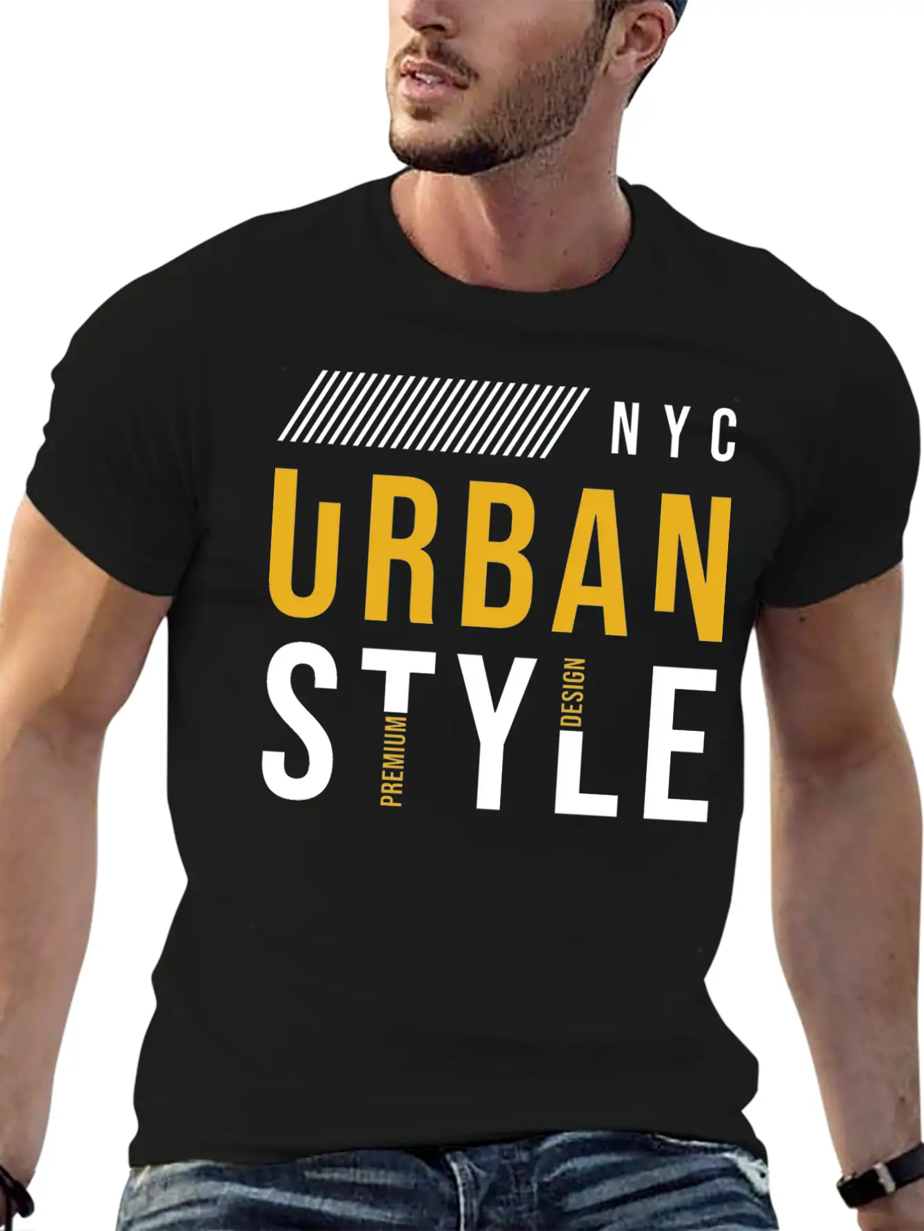 Urban Vibes: Street Art Design Print From The City Basic Graphic T-Shirt – Daily Comfort In Soft Cotton