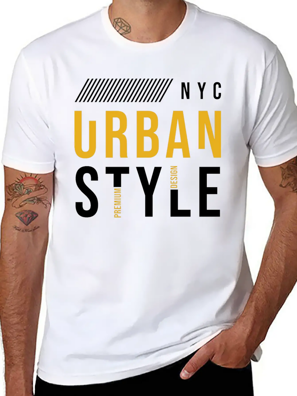 Urban Vibes: Street Art Design Print From The City Basic Graphic T-Shirt – Daily Comfort In Soft Cotton