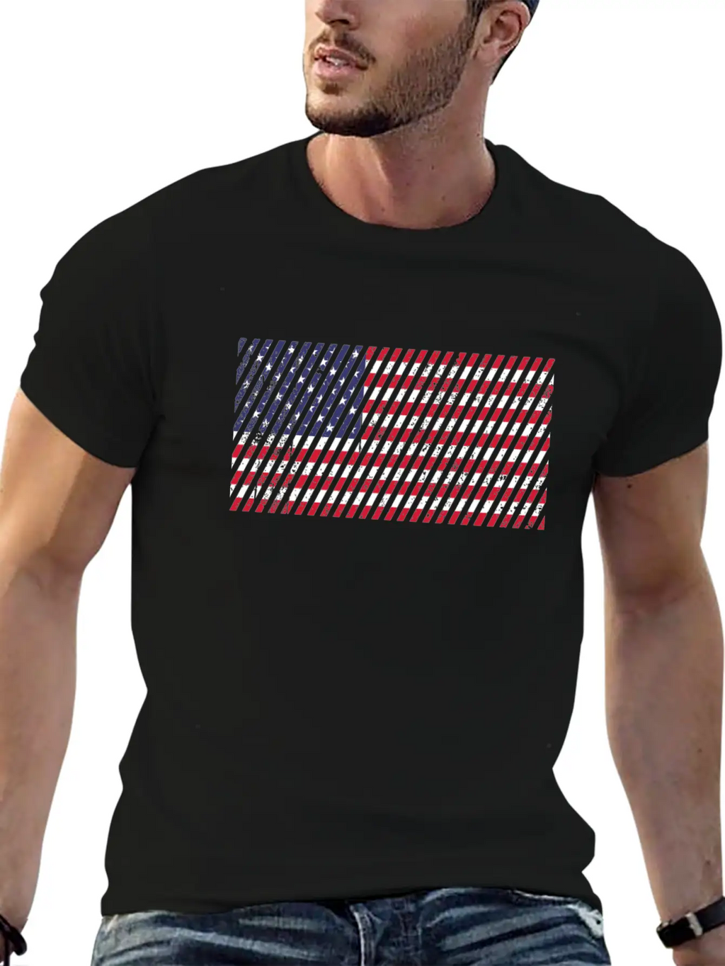 Us Flag Classic Cotton Tee – Unisex Comfort For Any Season