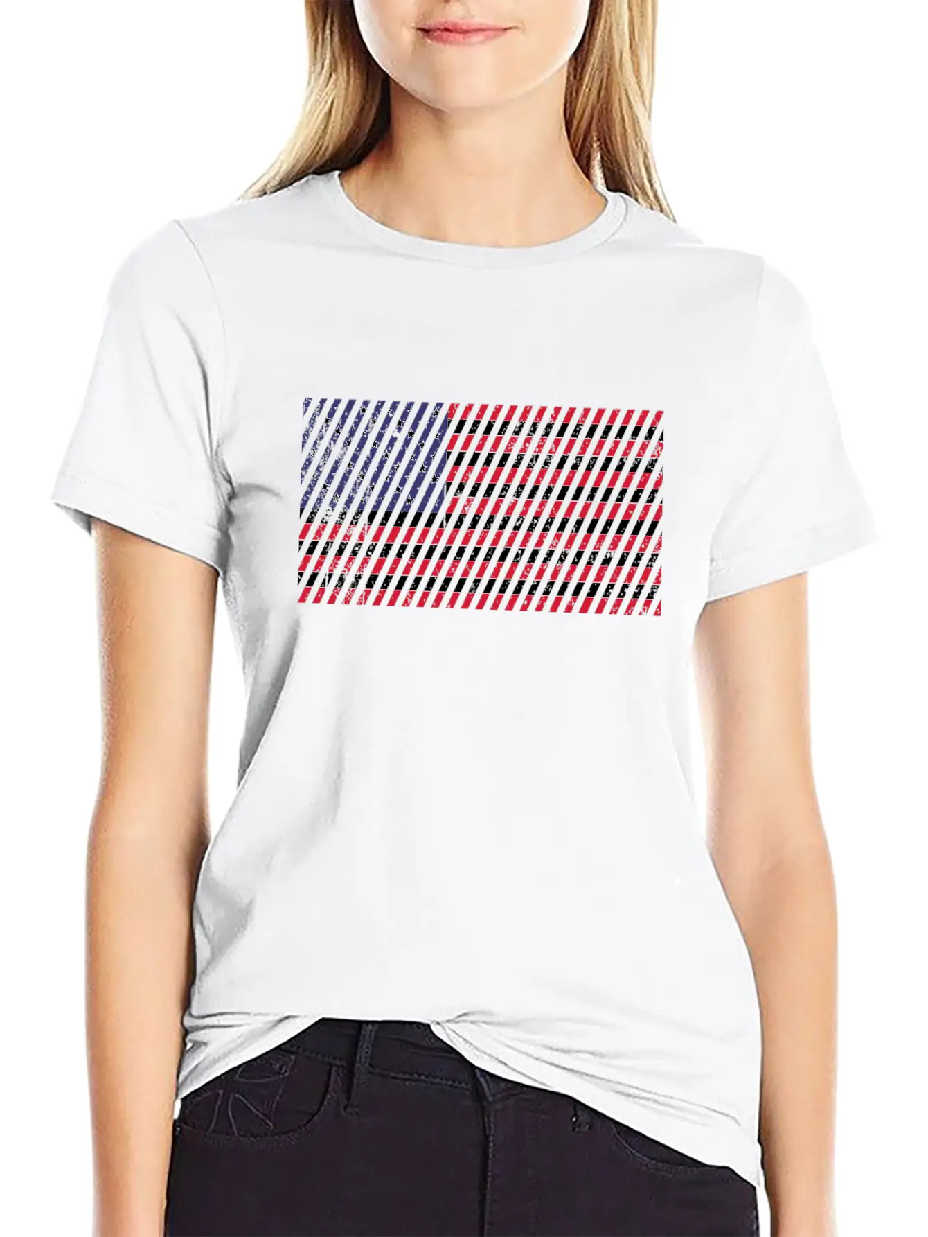 Us Flag Classic Cotton Tee – Unisex Comfort For Any Season