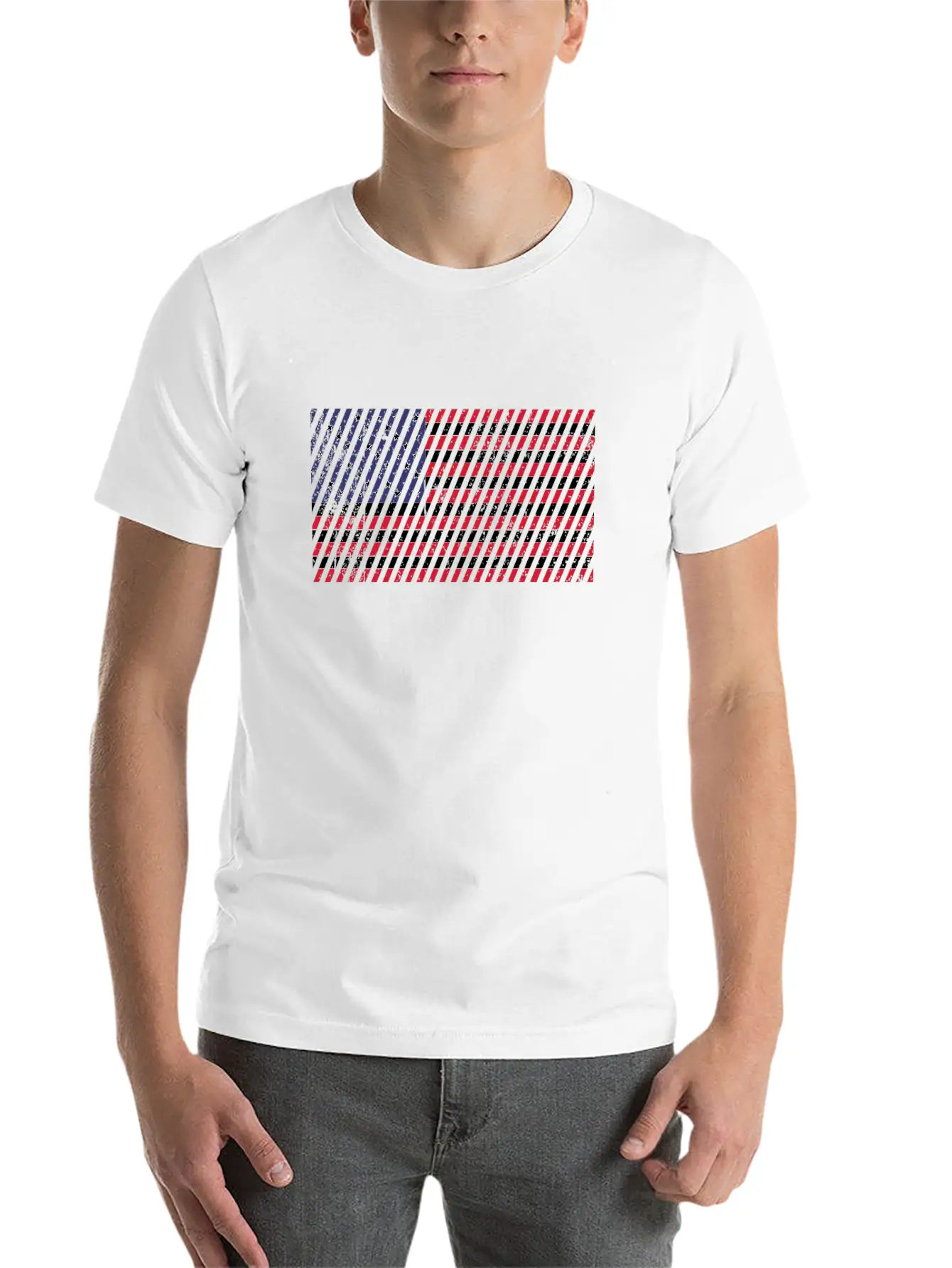 Us Flag Classic Cotton Tee – Unisex Comfort For Any Season