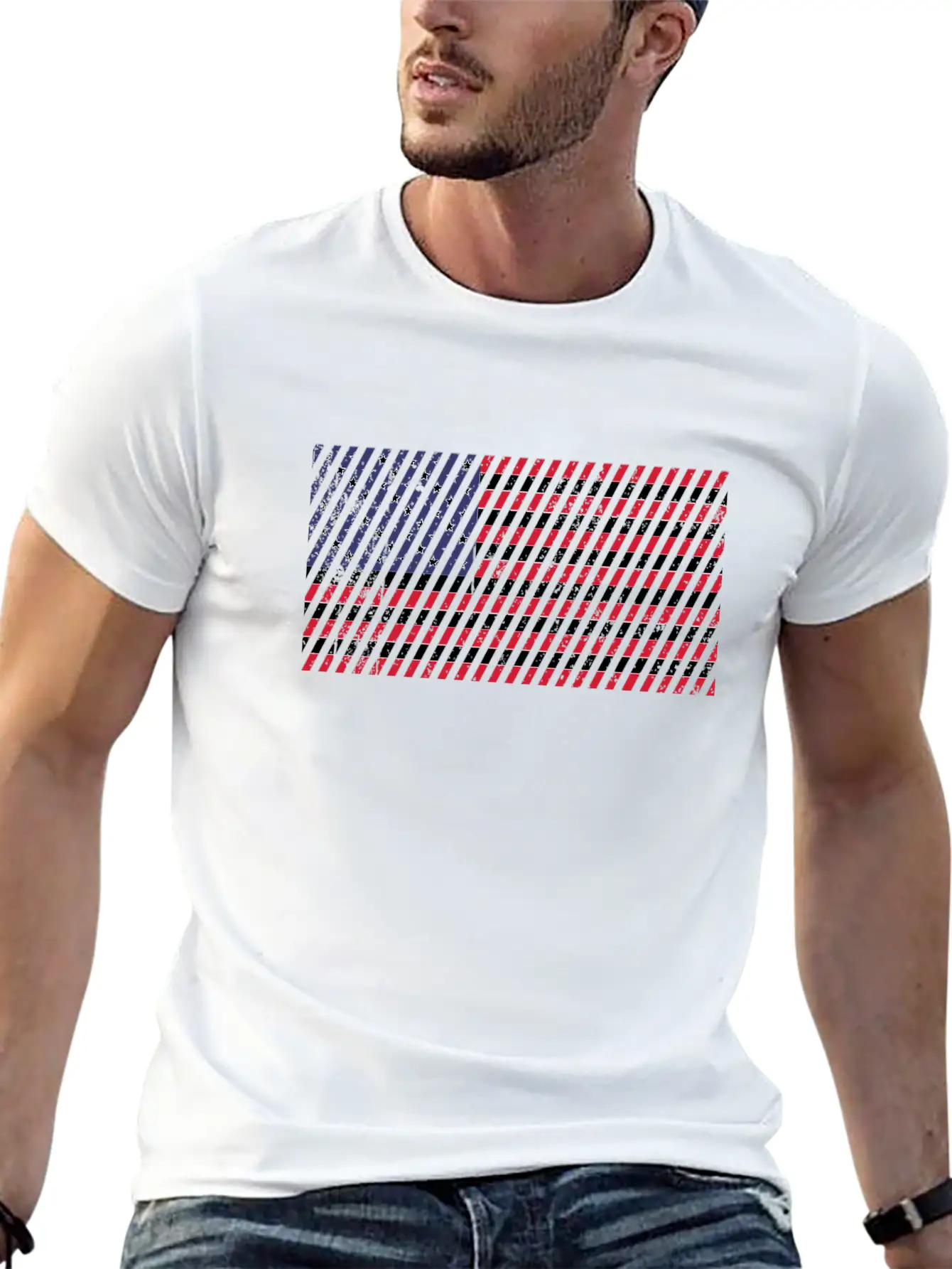 Us Flag Classic Cotton Tee – Unisex Comfort For Any Season