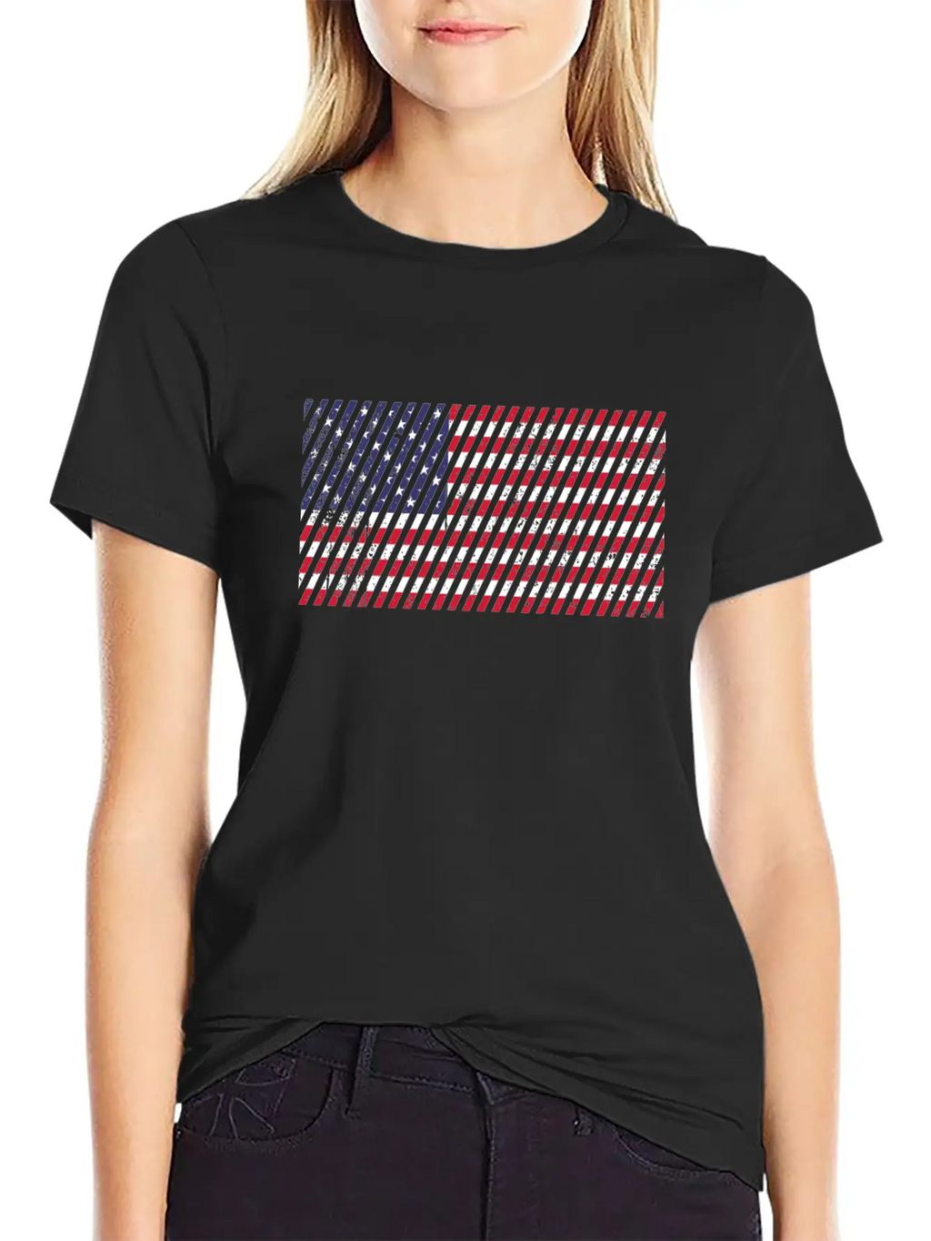 Us Flag Classic Cotton Tee – Unisex Comfort For Any Season