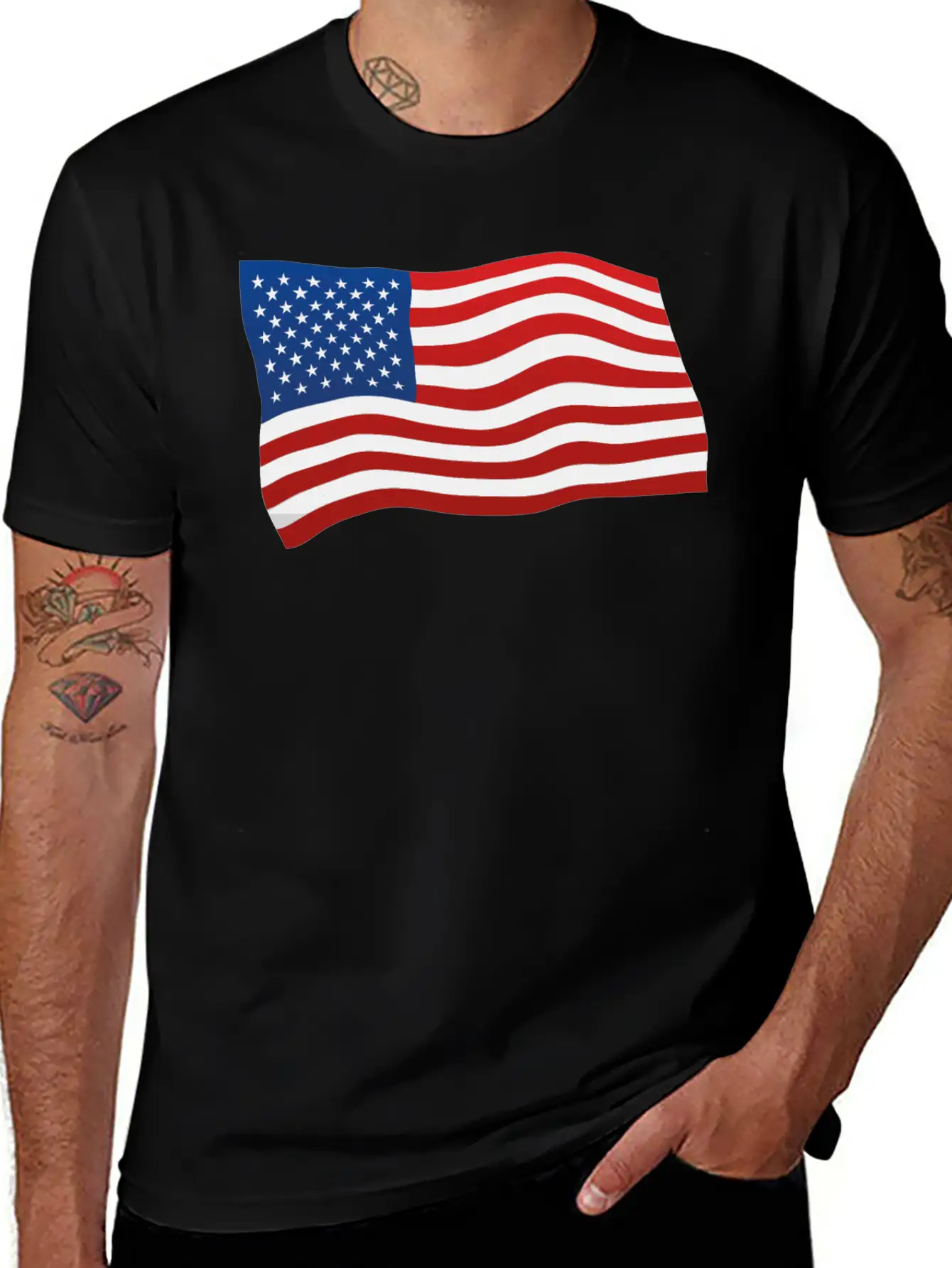 USA Flag Basic Graphic T-Shirt – Daily Comfort In Soft Cotton