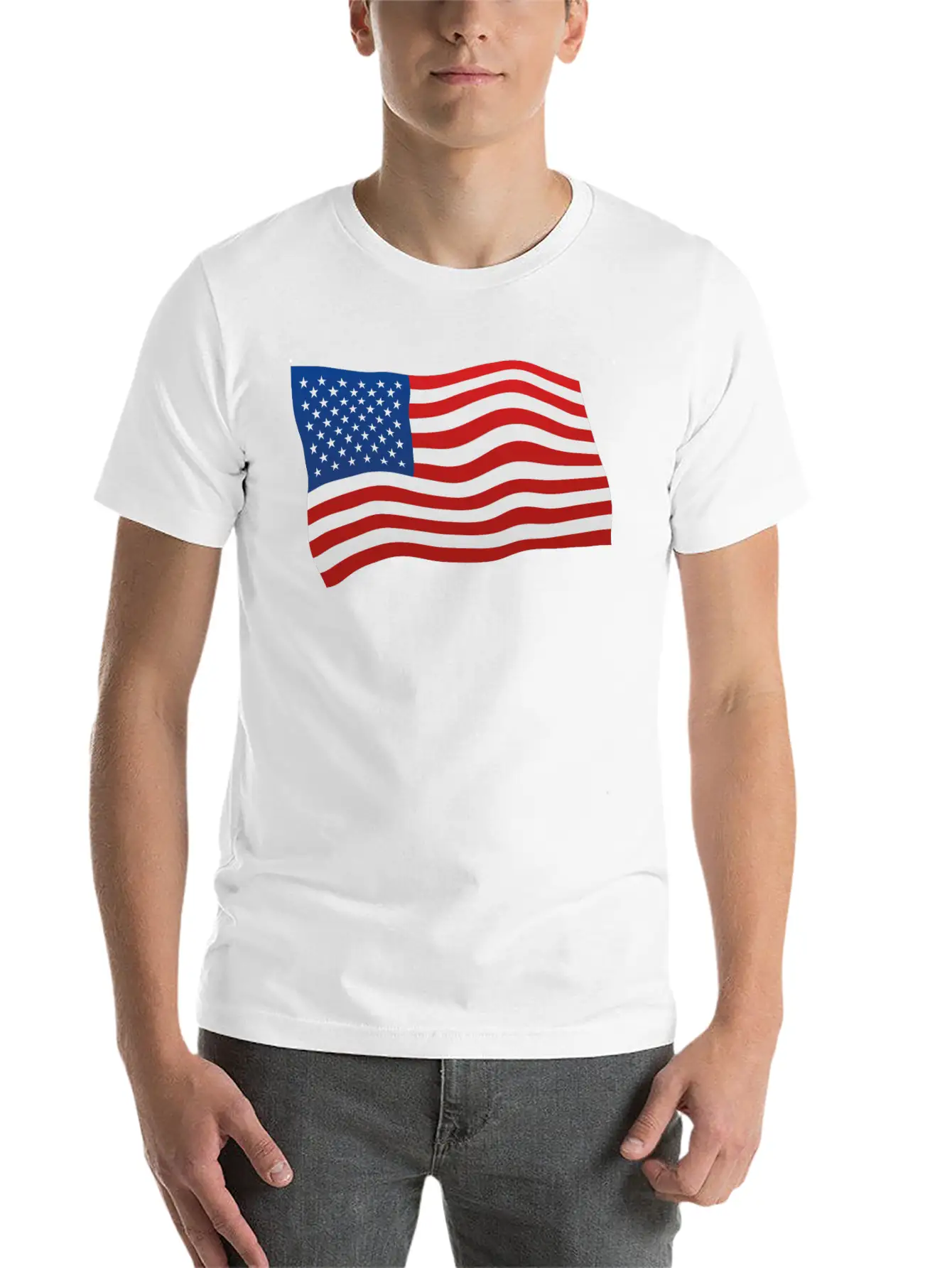 USA Flag Basic Graphic T-Shirt – Daily Comfort In Soft Cotton