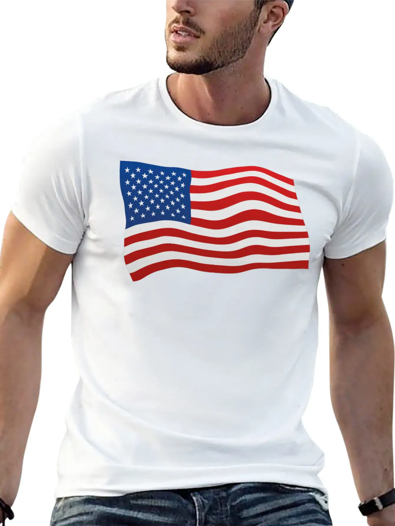 USA Flag Basic Graphic T-Shirt – Daily Comfort In Soft Cotton