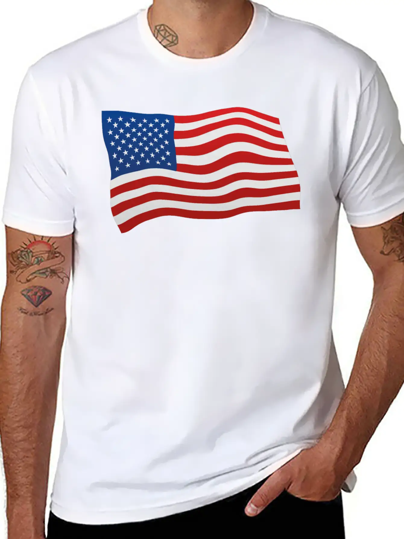 USA Flag Basic Graphic T-Shirt – Daily Comfort In Soft Cotton
