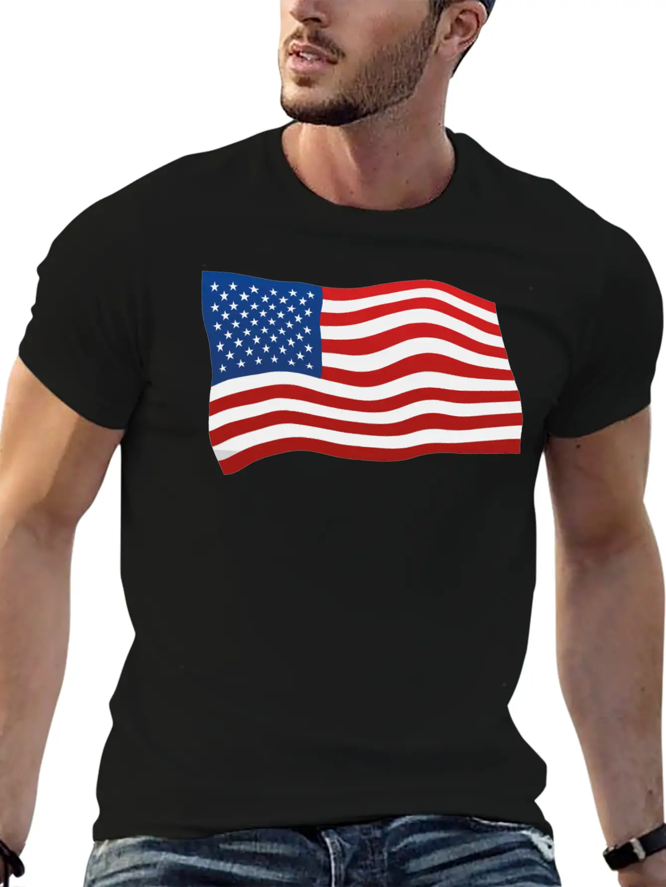 USA Flag Basic Graphic T-Shirt – Daily Comfort In Soft Cotton