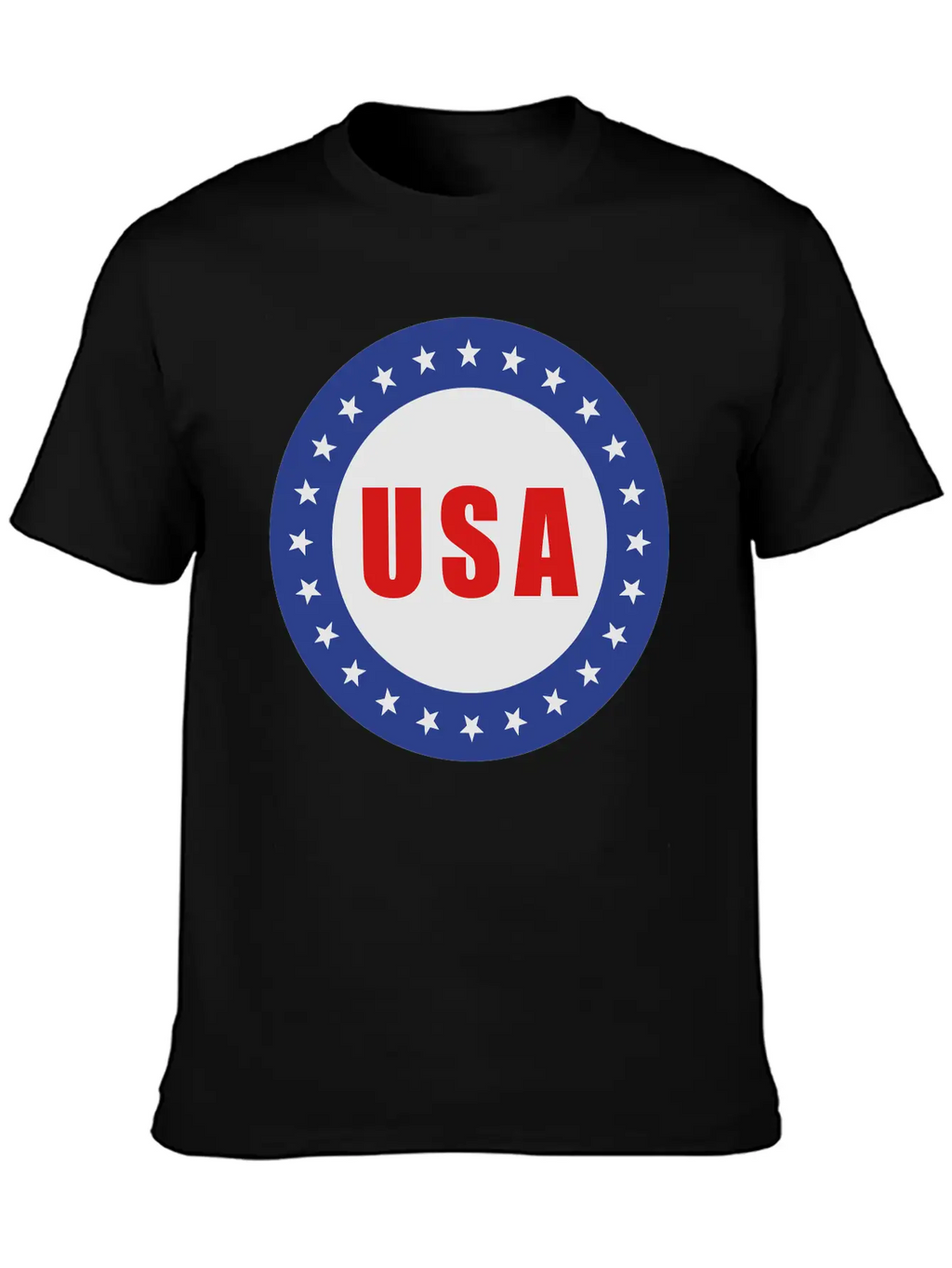 USA Flag Round Basic Graphic T-Shirt – Daily Comfort In Soft Cotton