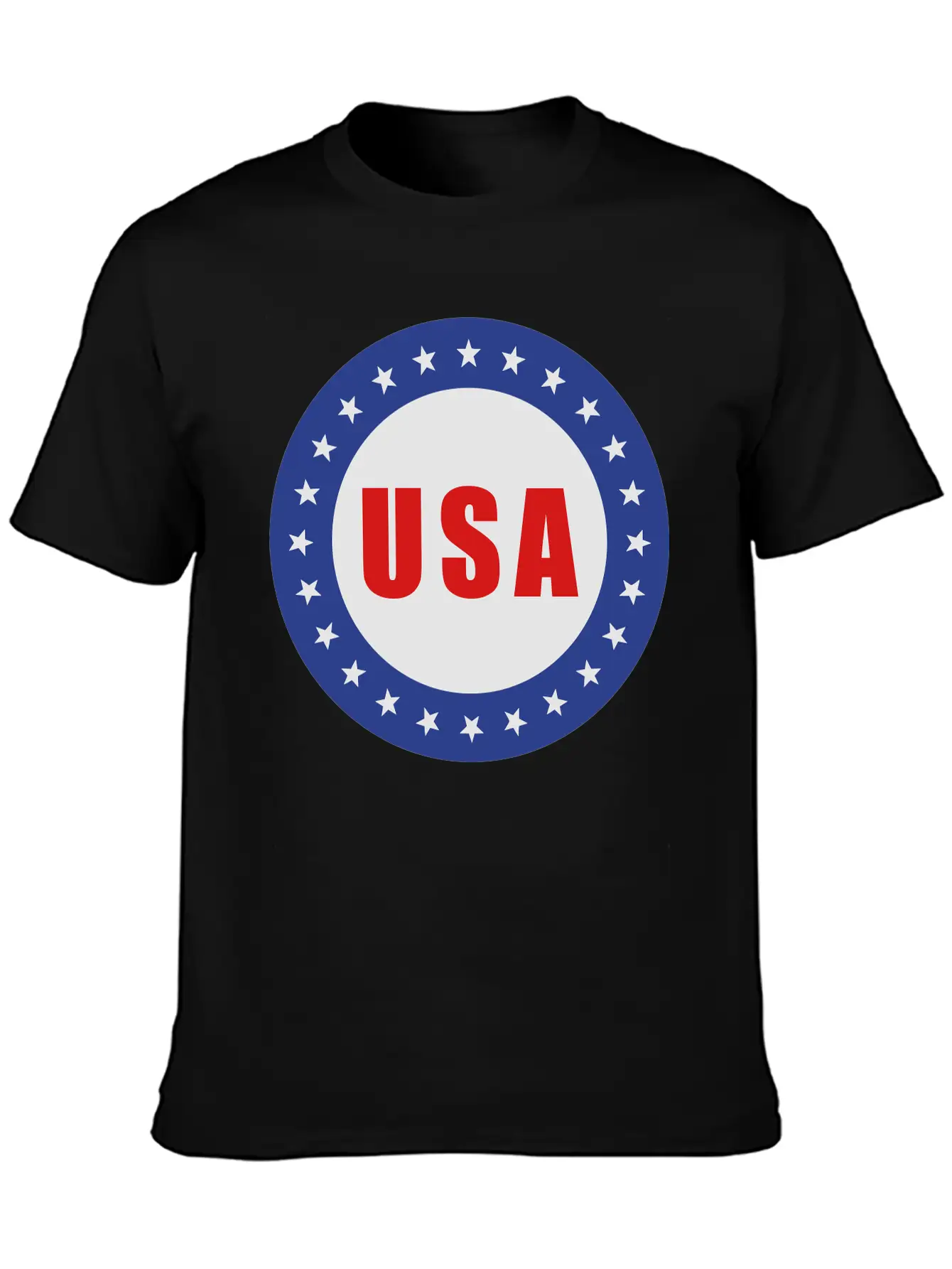 USA Flag Round Basic Graphic T-Shirt – Daily Comfort In Soft Cotton