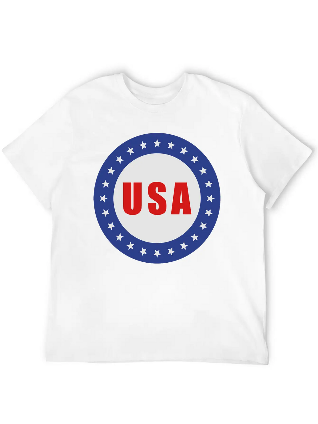 USA Flag Round Basic Graphic T-Shirt – Daily Comfort In Soft Cotton