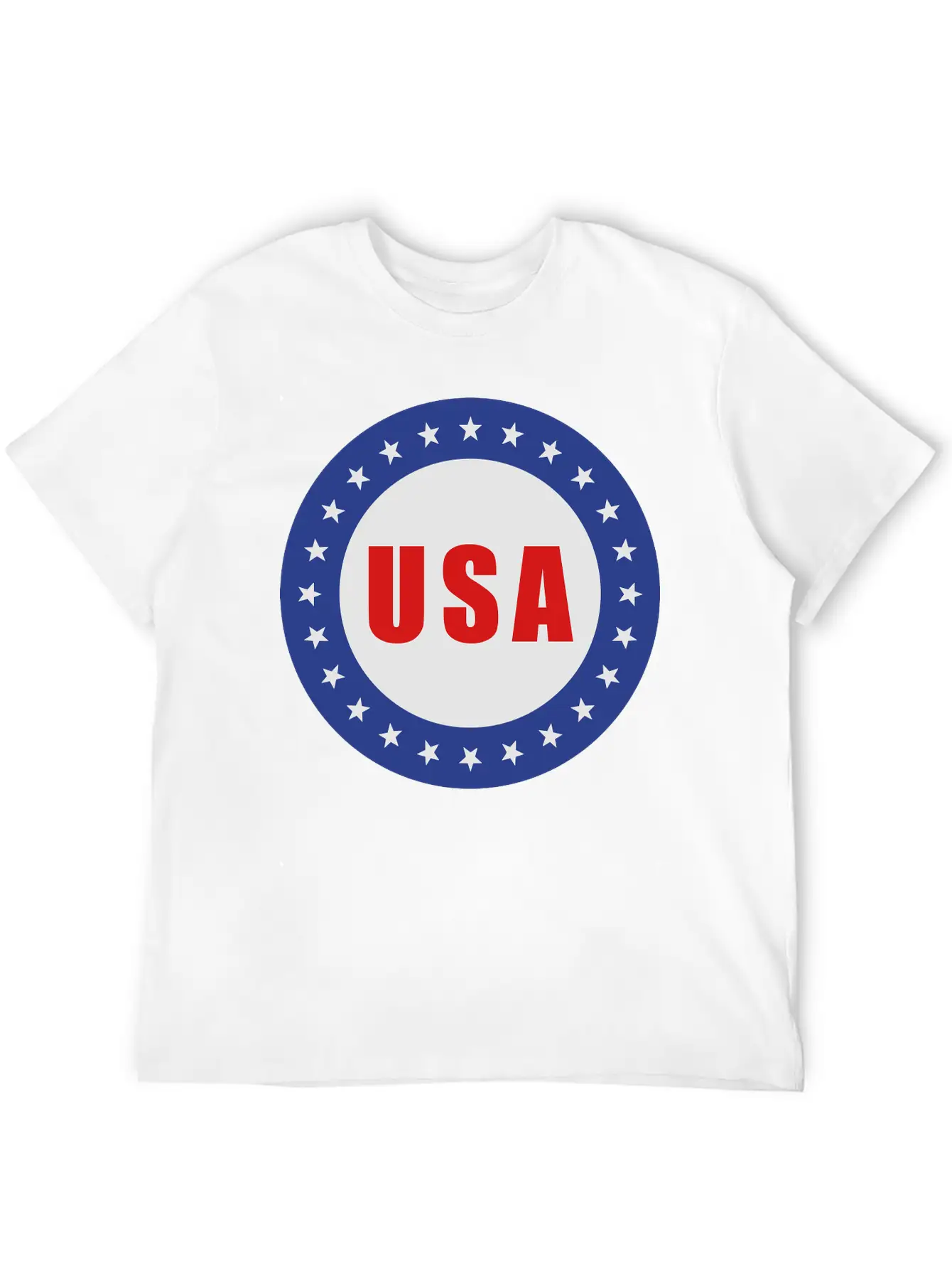 USA Flag Round Basic Graphic T-Shirt – Daily Comfort In Soft Cotton