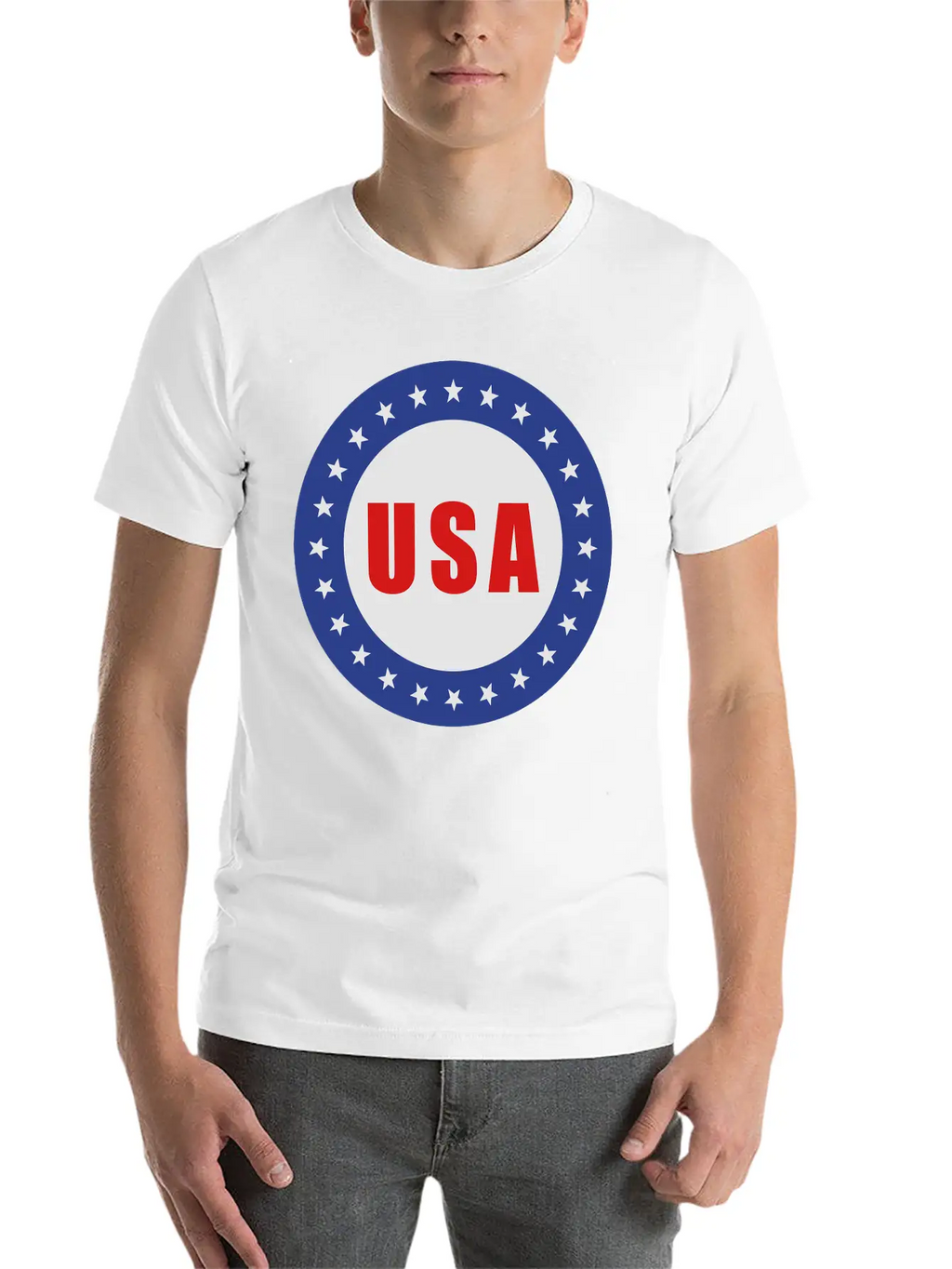 USA Flag Round Basic Graphic T-Shirt – Daily Comfort In Soft Cotton
