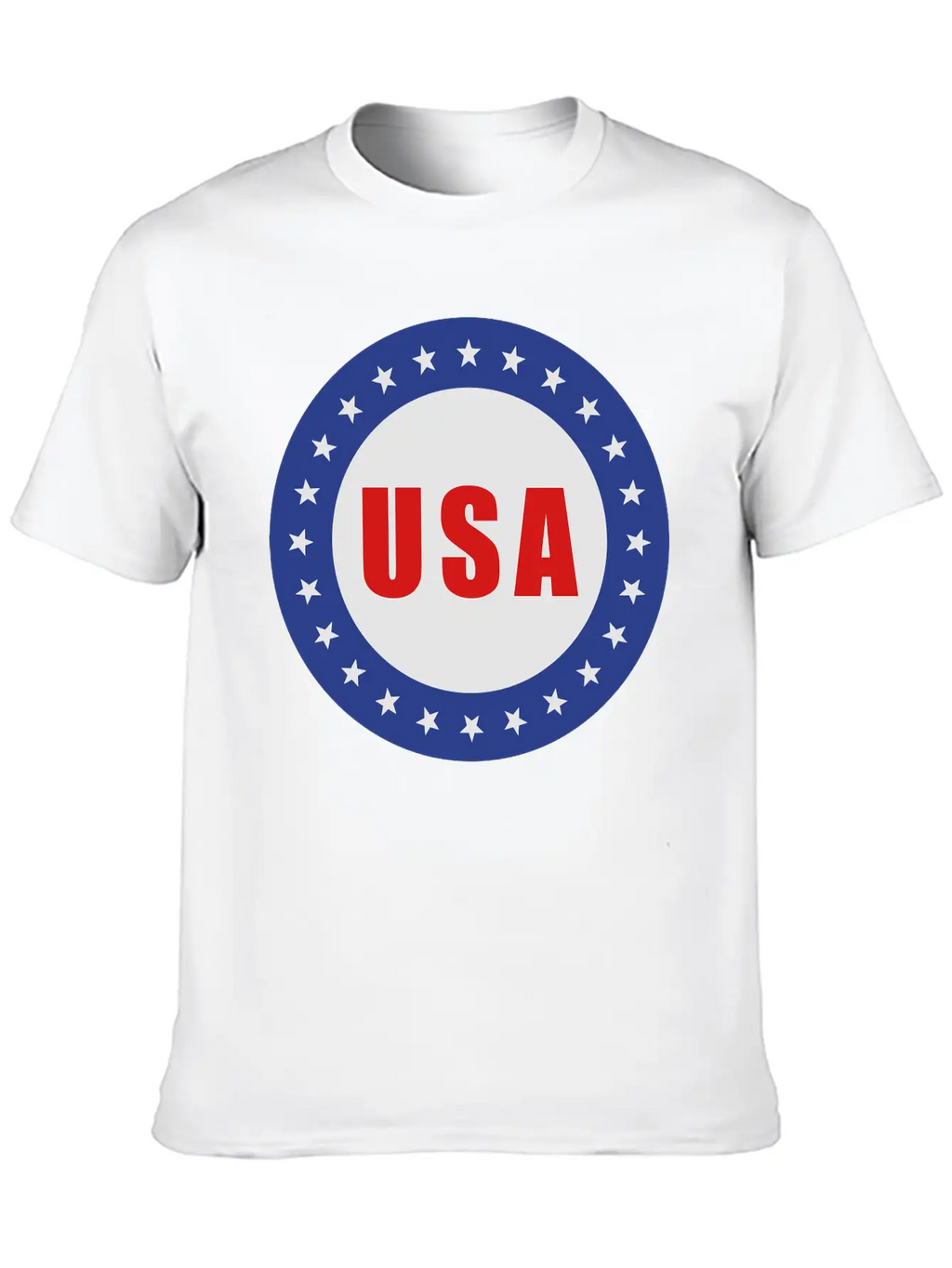 USA Flag Round Basic Graphic T-Shirt – Daily Comfort In Soft Cotton