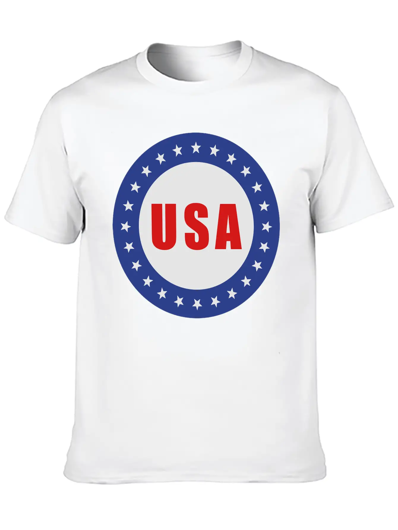 USA Flag Round Basic Graphic T-Shirt – Daily Comfort In Soft Cotton