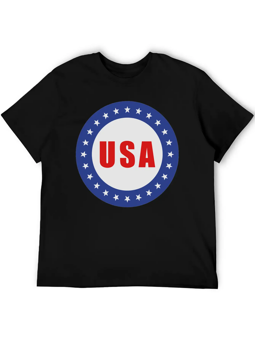 USA Flag Round Basic Graphic T-Shirt – Daily Comfort In Soft Cotton