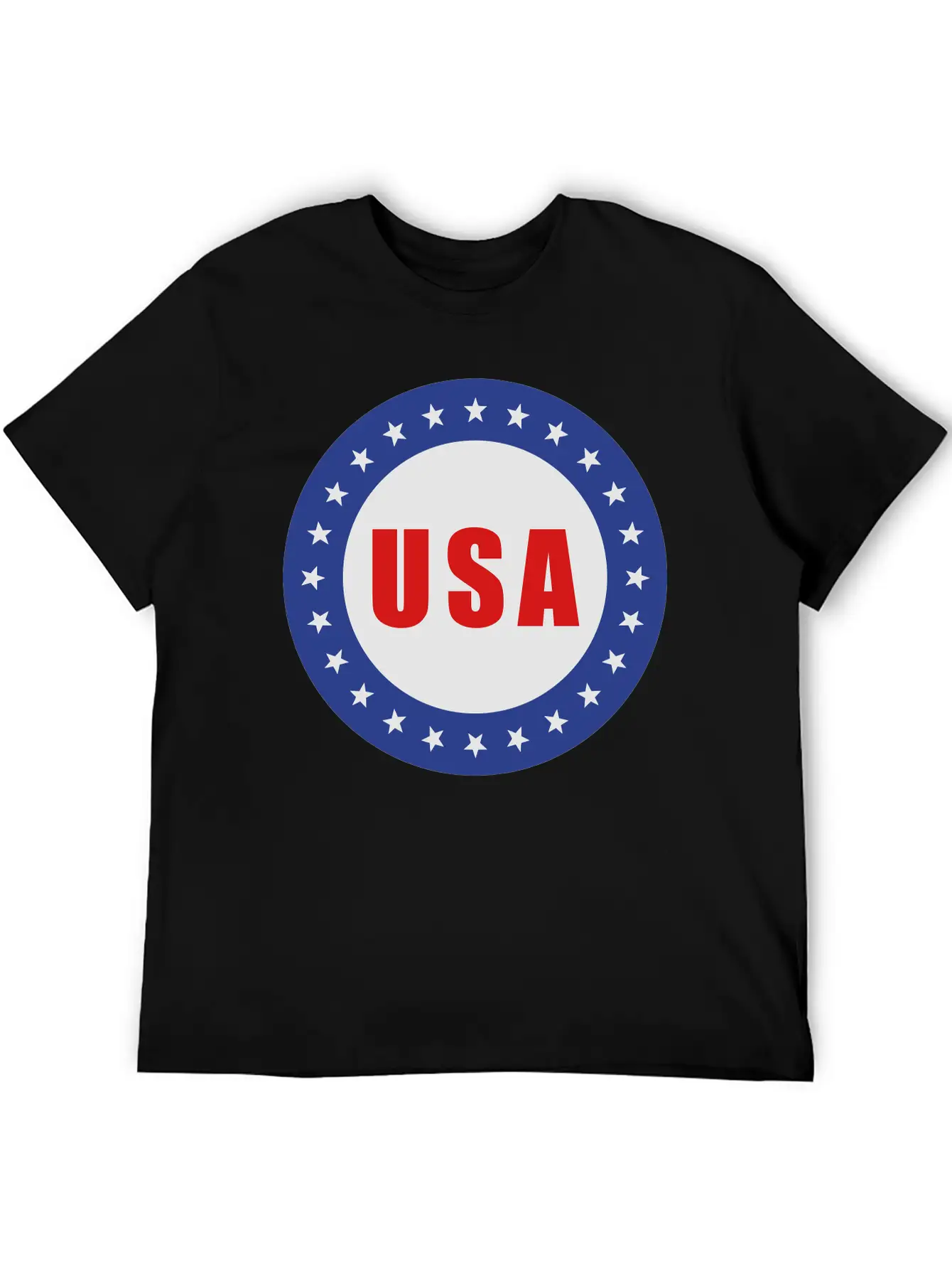 USA Flag Round Basic Graphic T-Shirt – Daily Comfort In Soft Cotton