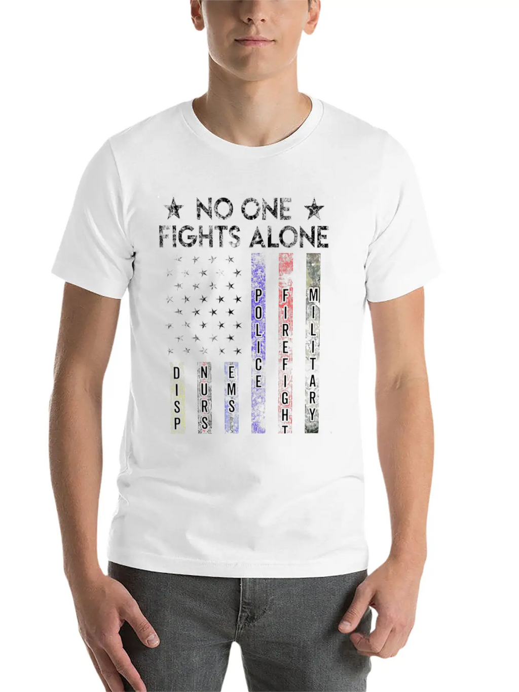 Usa Flag Thin Line Military Police Nurse No-One Fi Timeless Short Sleeve Tee – Comfy And Minimalist Design