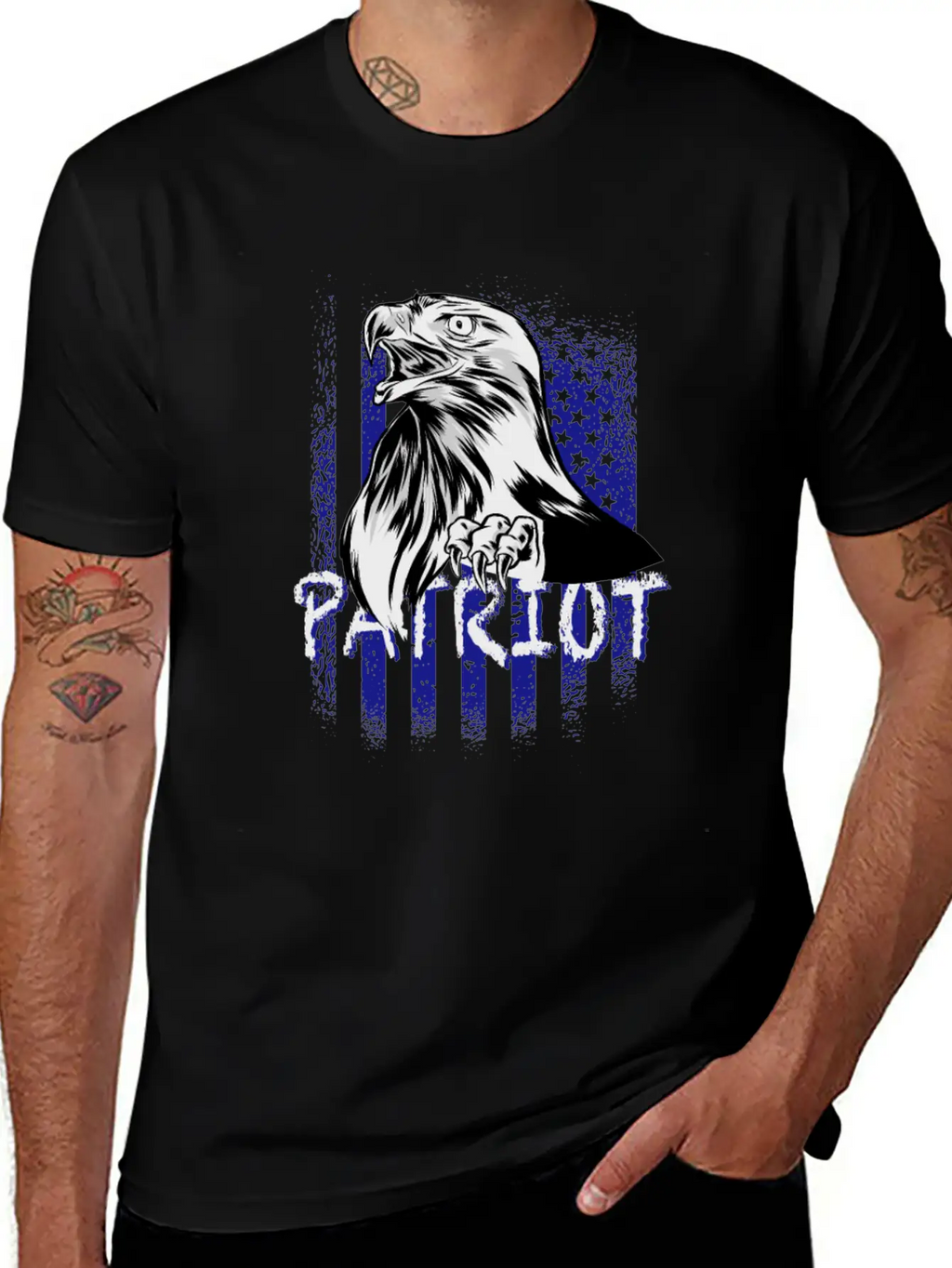USA Flag With Eagle Patriot Breathable Soft Cotton T-Shirt – Timeless Casual Look