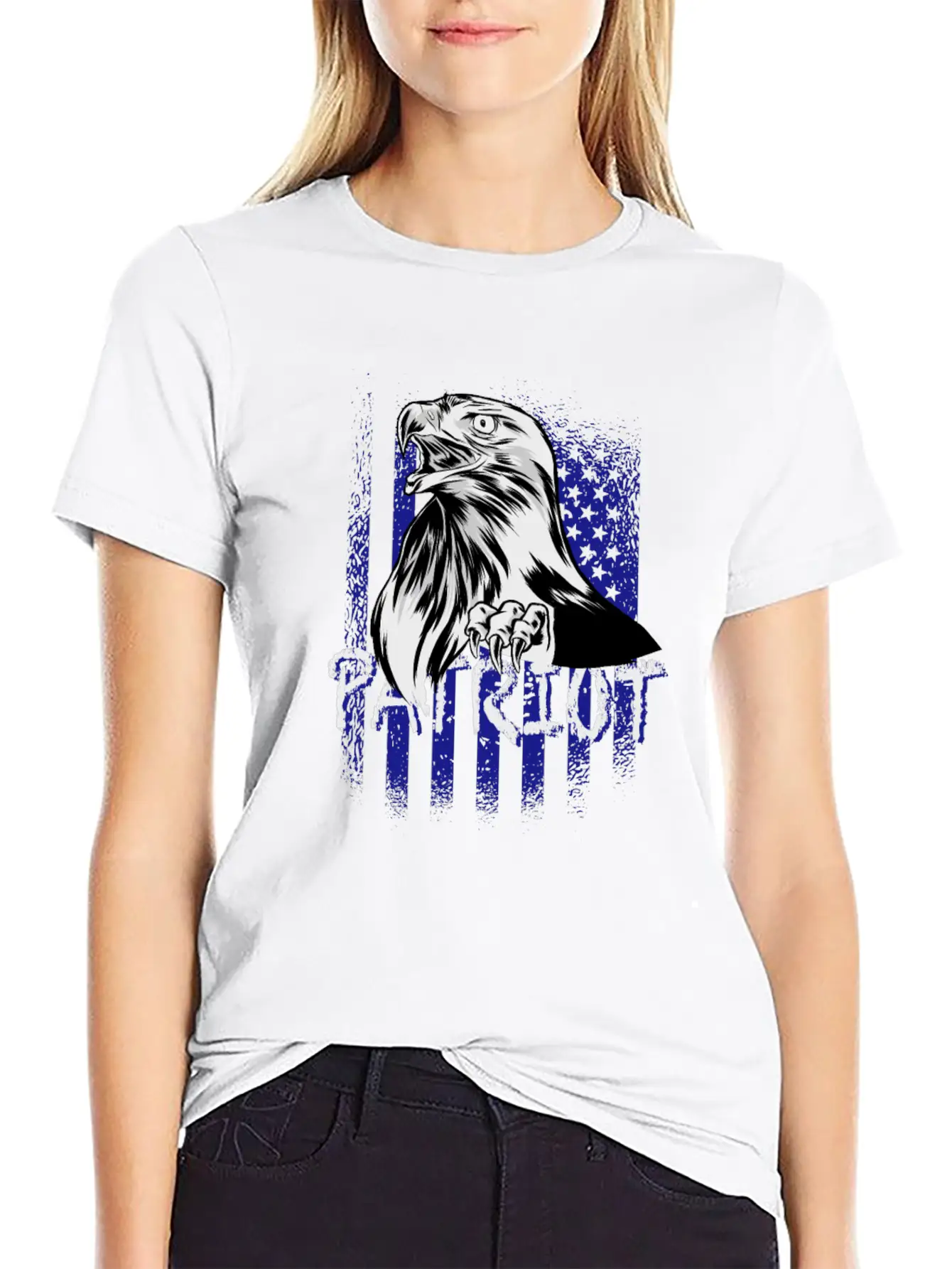 USA Flag With Eagle Patriot Breathable Soft Cotton T-Shirt – Timeless Casual Look
