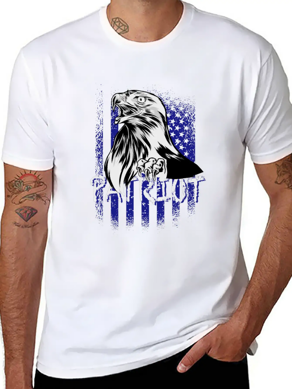 USA Flag With Eagle Patriot Breathable Soft Cotton T-Shirt – Timeless Casual Look