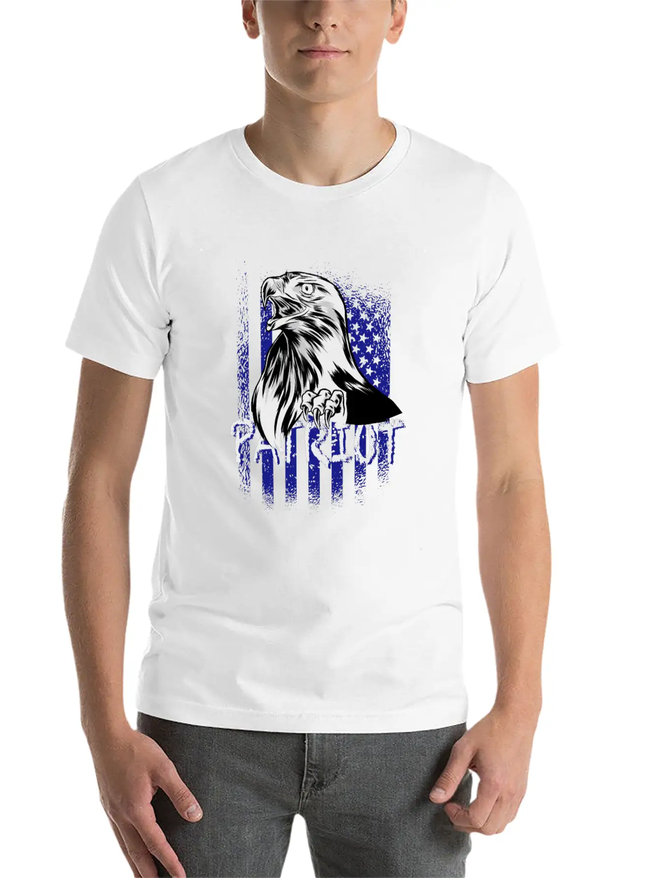 USA Flag With Eagle Patriot Breathable Soft Cotton T-Shirt – Timeless Casual Look