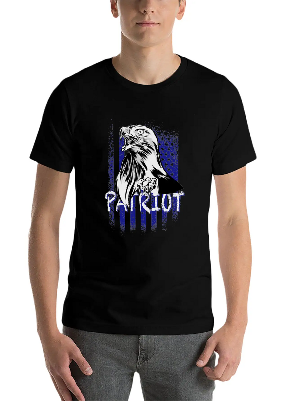 USA Flag With Eagle Patriot Breathable Soft Cotton T-Shirt – Timeless Casual Look