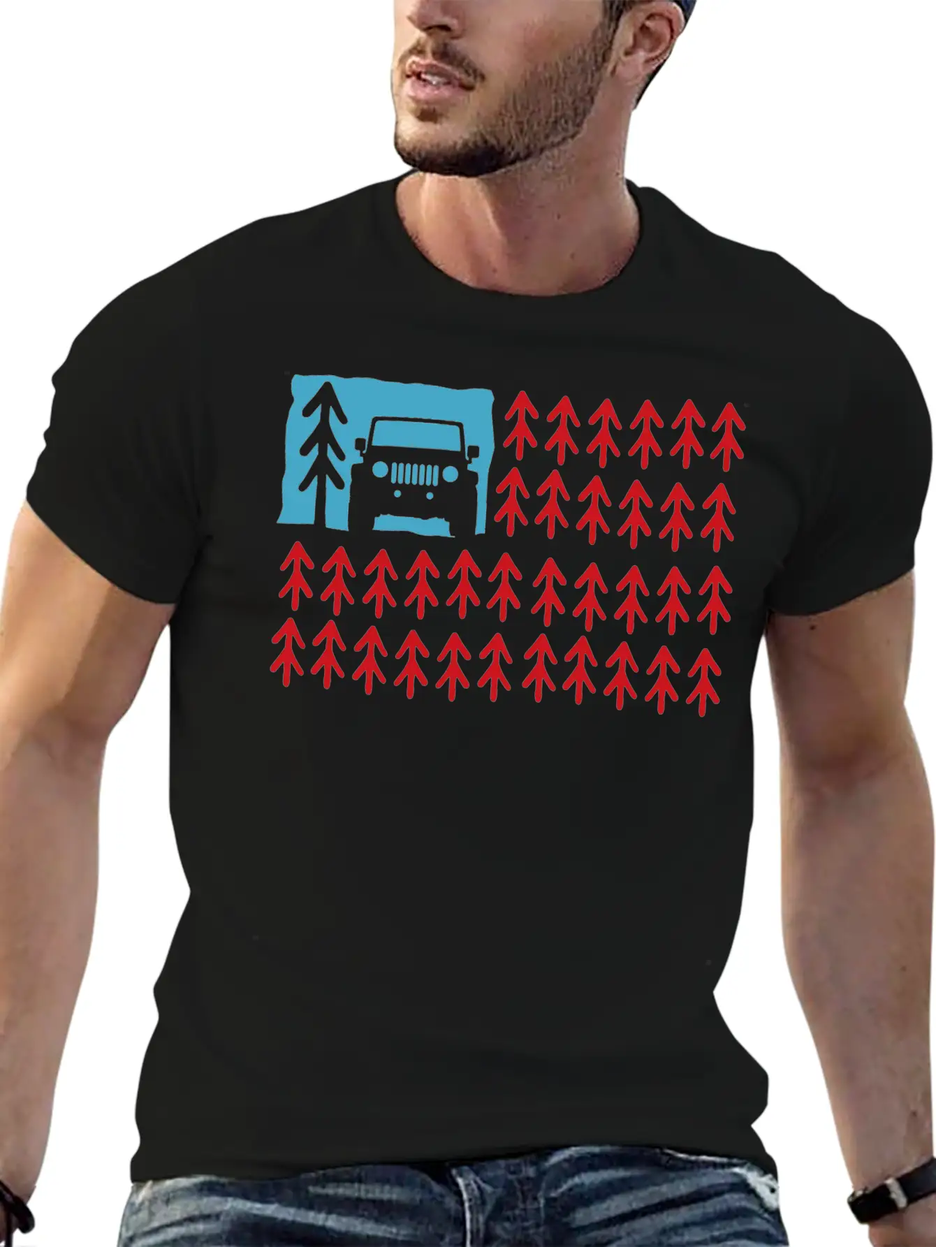 Usa Offroad Lover Trees Adventure 4x4 Offroad Unisex Casual T-Shirt – Clean Design For Daily Comfort
