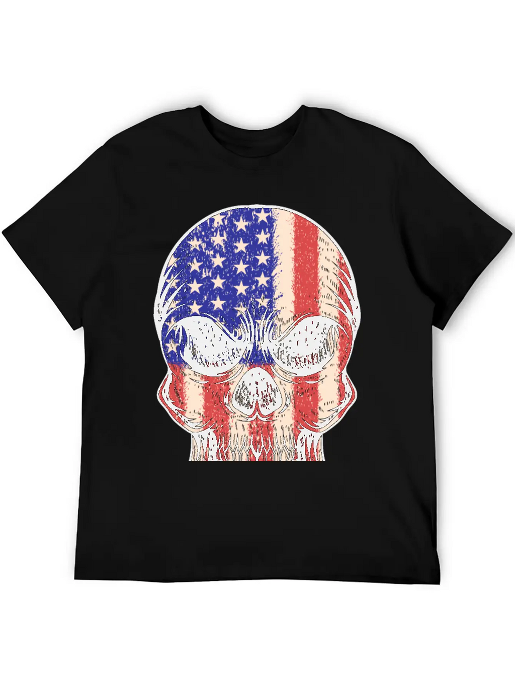 USA, Skull, Us Flag Breathable Graphic T-Shirt – Perfect For Casual Days