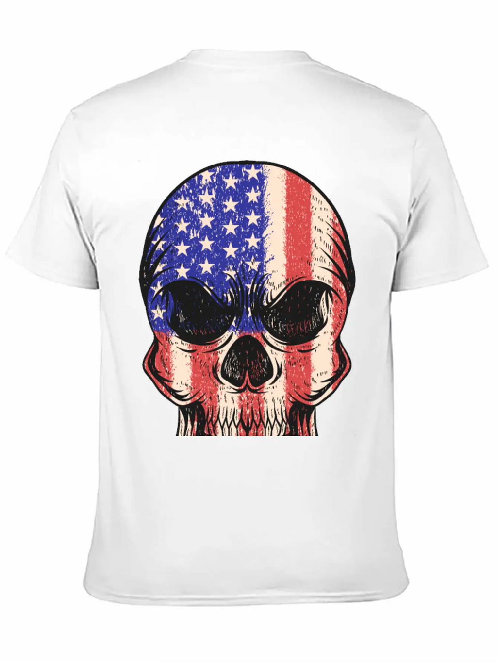 USA, Skull, Us Flag Breathable Graphic T-Shirt – Perfect For Casual Days