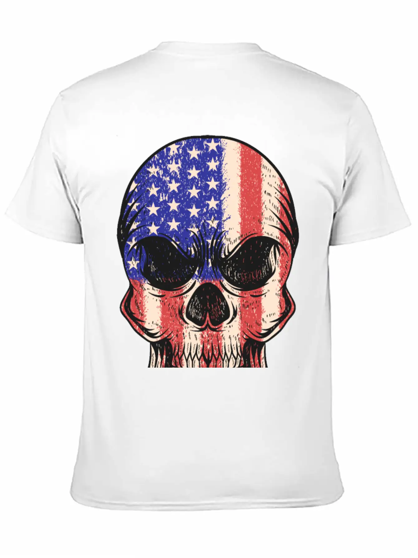 USA, Skull, Us Flag Breathable Graphic T-Shirt – Perfect For Casual Days