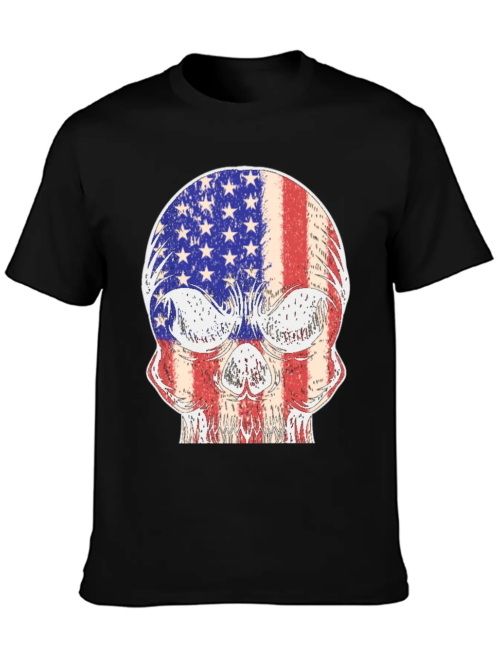USA, Skull, Us Flag Breathable Graphic T-Shirt – Perfect For Casual Days