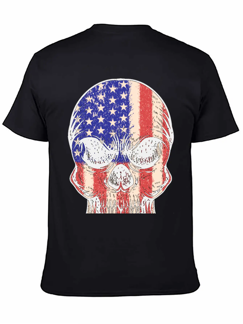 USA, Skull, Us Flag Breathable Graphic T-Shirt – Perfect For Casual Days