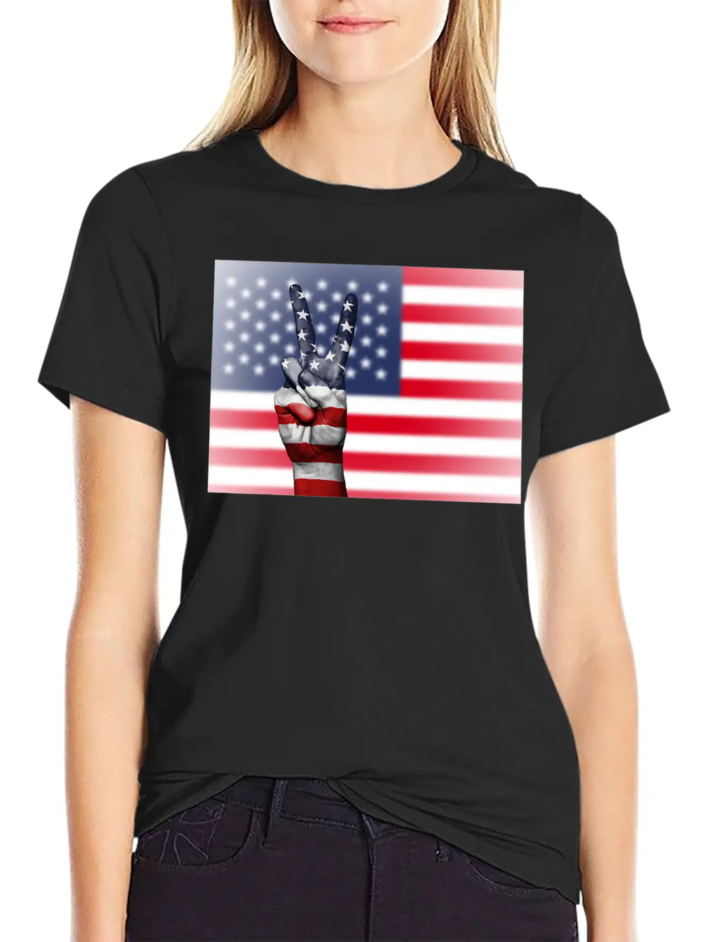 USA Victory Flag T Shirt Basic Graphic T-Shirt – Daily Comfort In Soft Cotton