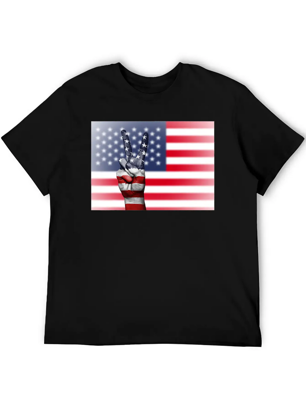 USA Victory Flag T Shirt Basic Graphic T-Shirt – Daily Comfort In Soft Cotton