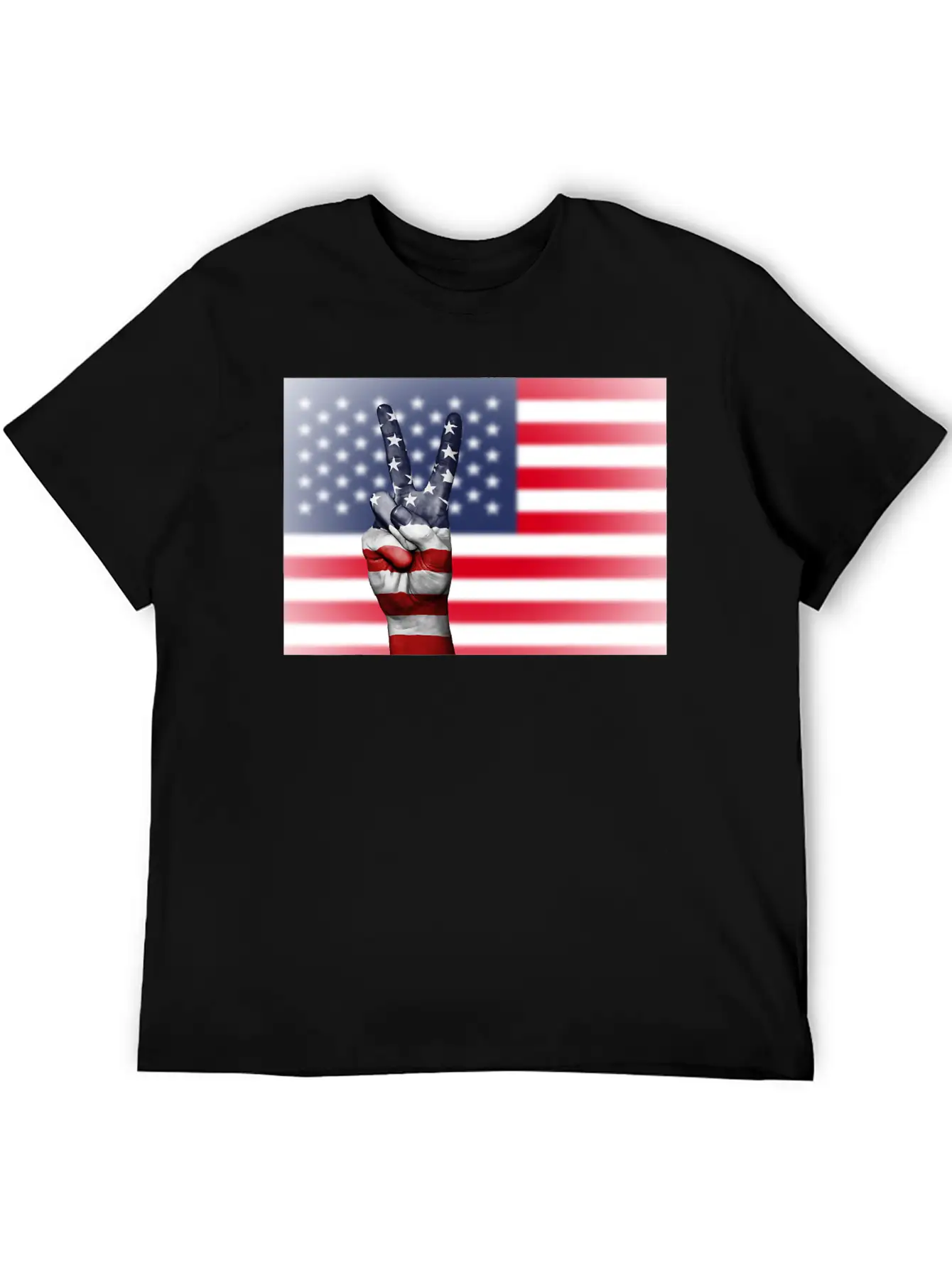 USA Victory Flag T Shirt Basic Graphic T-Shirt – Daily Comfort In Soft Cotton