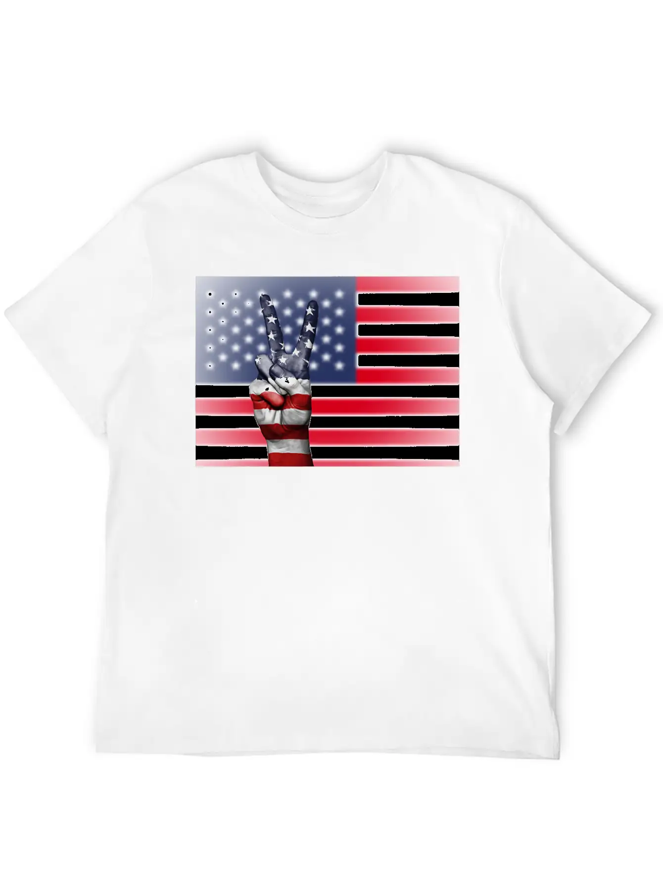 USA Victory Flag T Shirt Basic Graphic T-Shirt – Daily Comfort In Soft Cotton