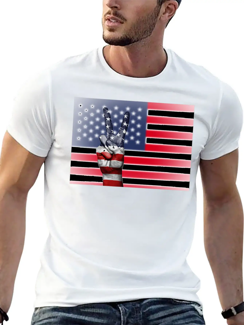 USA Victory Flag T Shirt Basic Graphic T-Shirt – Daily Comfort In Soft Cotton