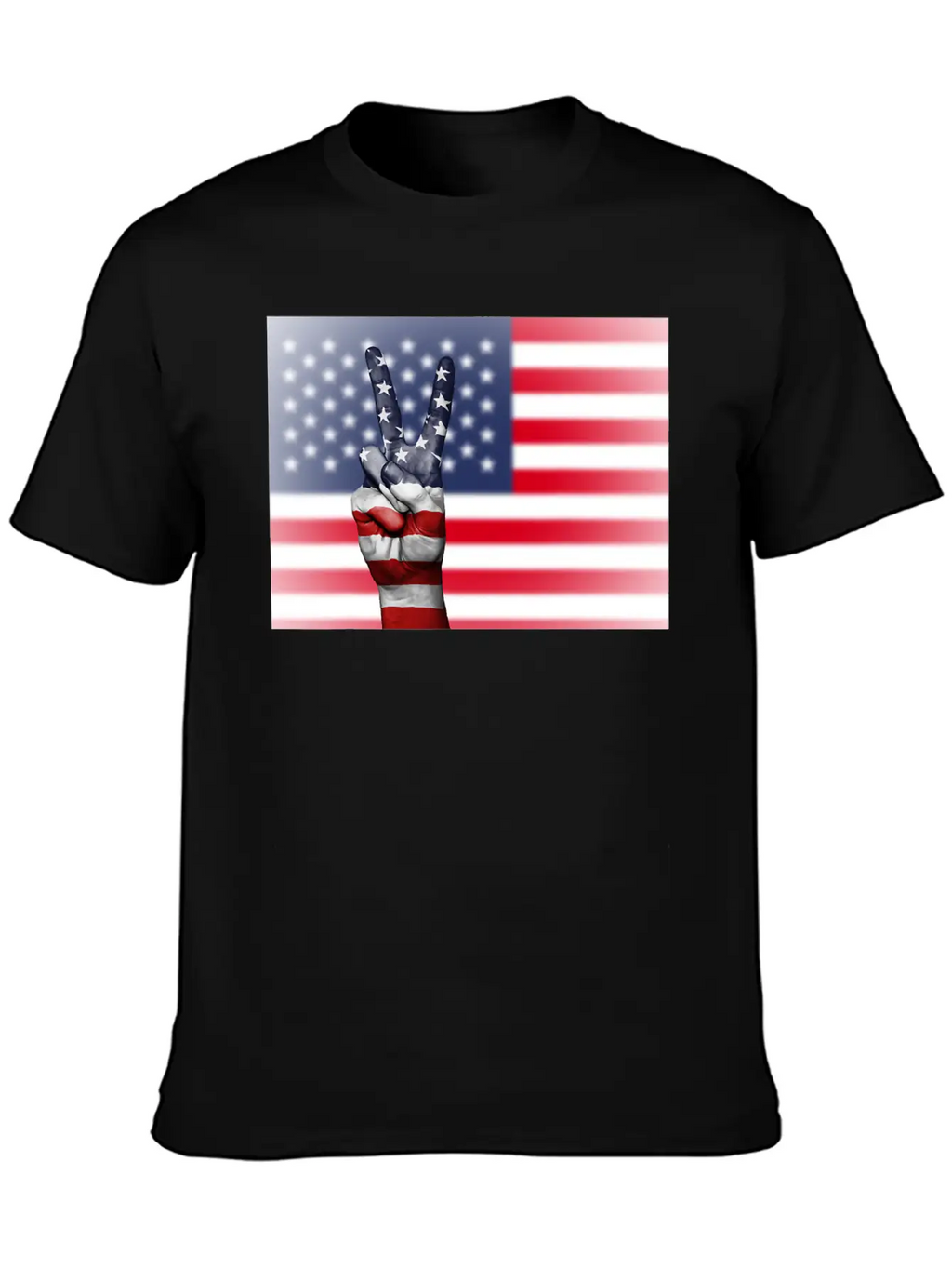 USA Victory Flag T Shirt Basic Graphic T-Shirt – Daily Comfort In Soft Cotton