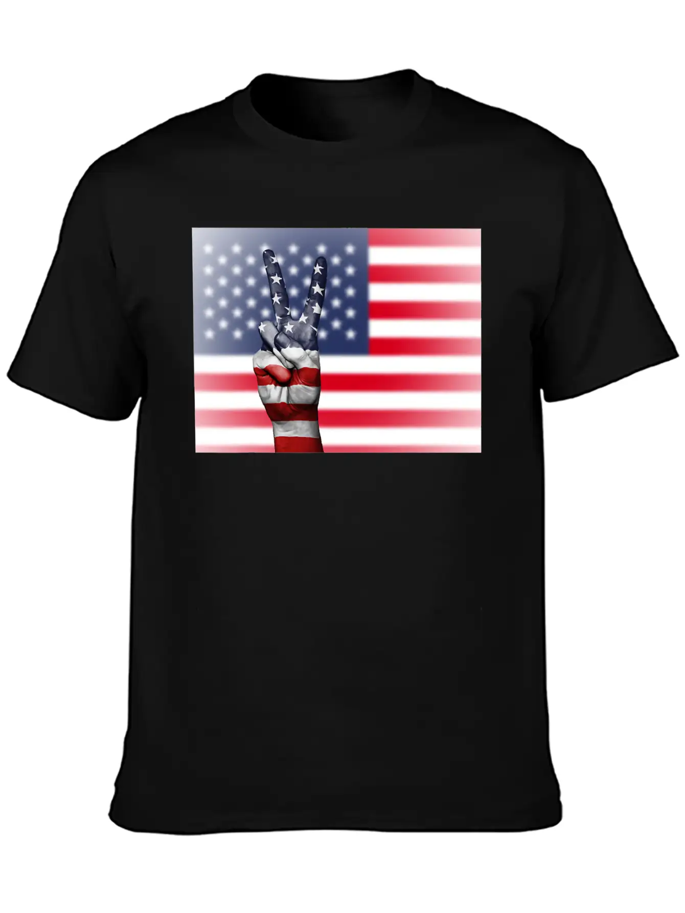 USA Victory Flag T Shirt Basic Graphic T-Shirt – Daily Comfort In Soft Cotton