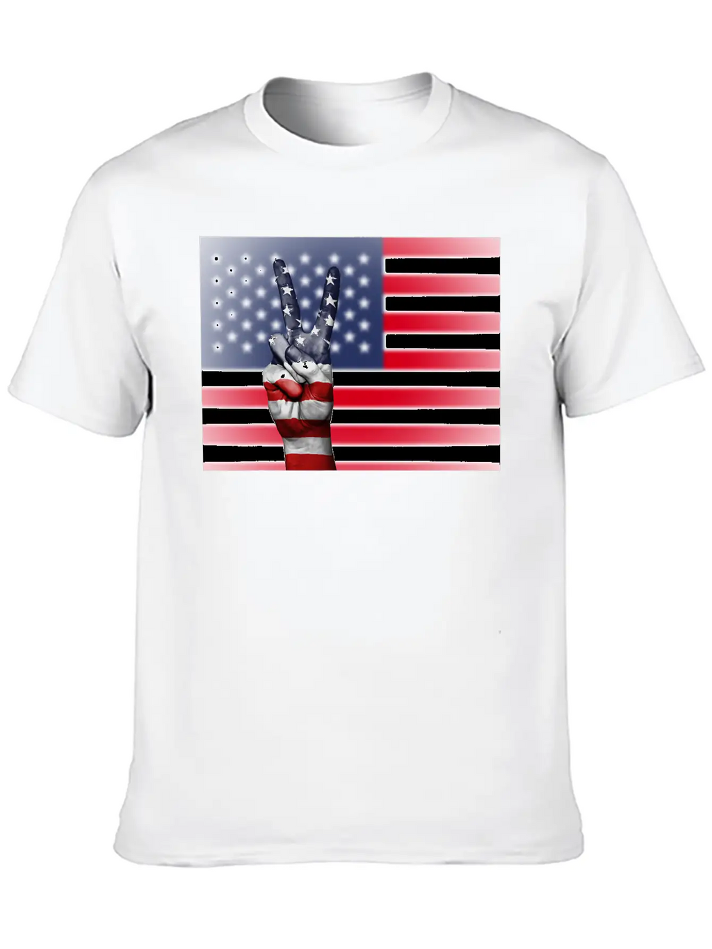 USA Victory Flag T Shirt Basic Graphic T-Shirt – Daily Comfort In Soft Cotton