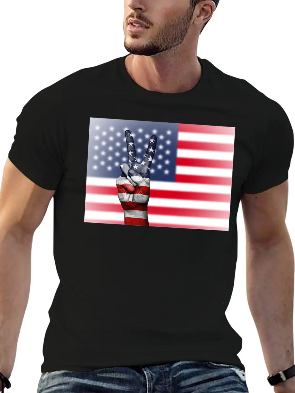USA Victory Flag T Shirt Basic Graphic T-Shirt – Daily Comfort In Soft Cotton