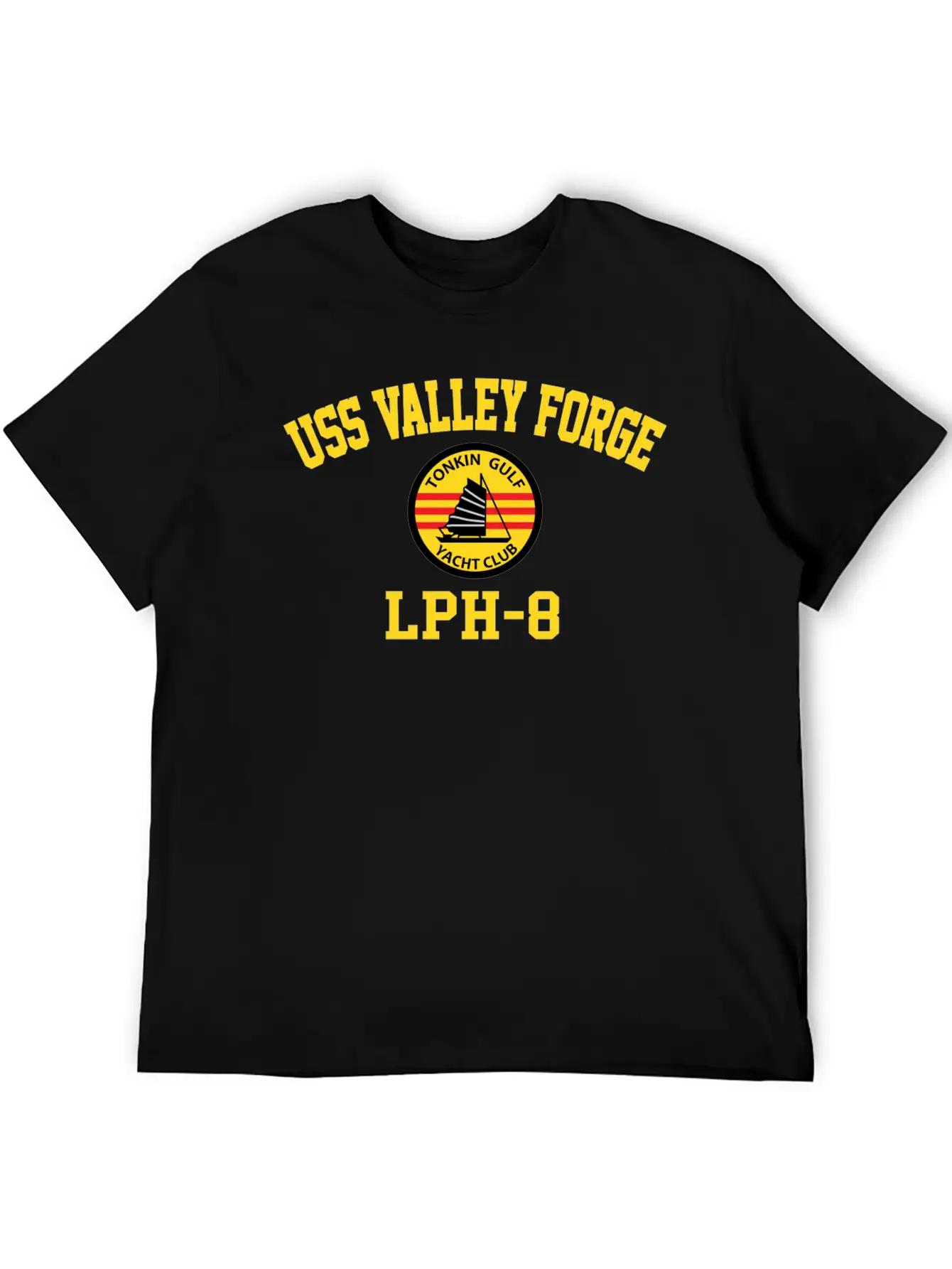Uss Valley Forge Lph-8 Tonkin Gulf Yacht Club Breathable Graphic T-Shirt – Perfect For Casual Days