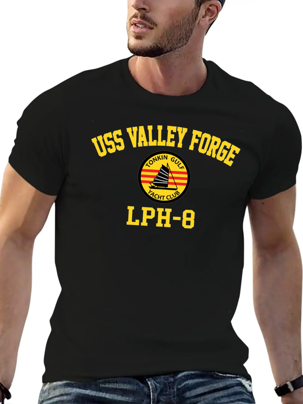 Uss Valley Forge Lph-8 Tonkin Gulf Yacht Club Breathable Graphic T-Shirt – Perfect For Casual Days
