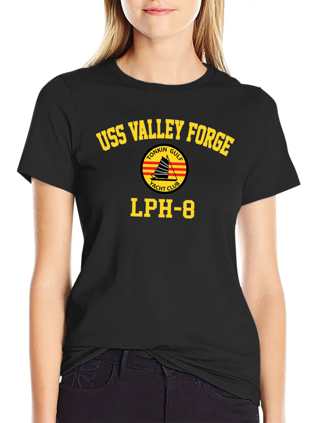 Uss Valley Forge Lph-8 Tonkin Gulf Yacht Club Breathable Graphic T-Shirt – Perfect For Casual Days