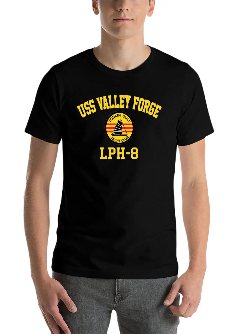 Uss Valley Forge Lph-8 Tonkin Gulf Yacht Club Breathable Graphic T-Shirt – Perfect For Casual Days