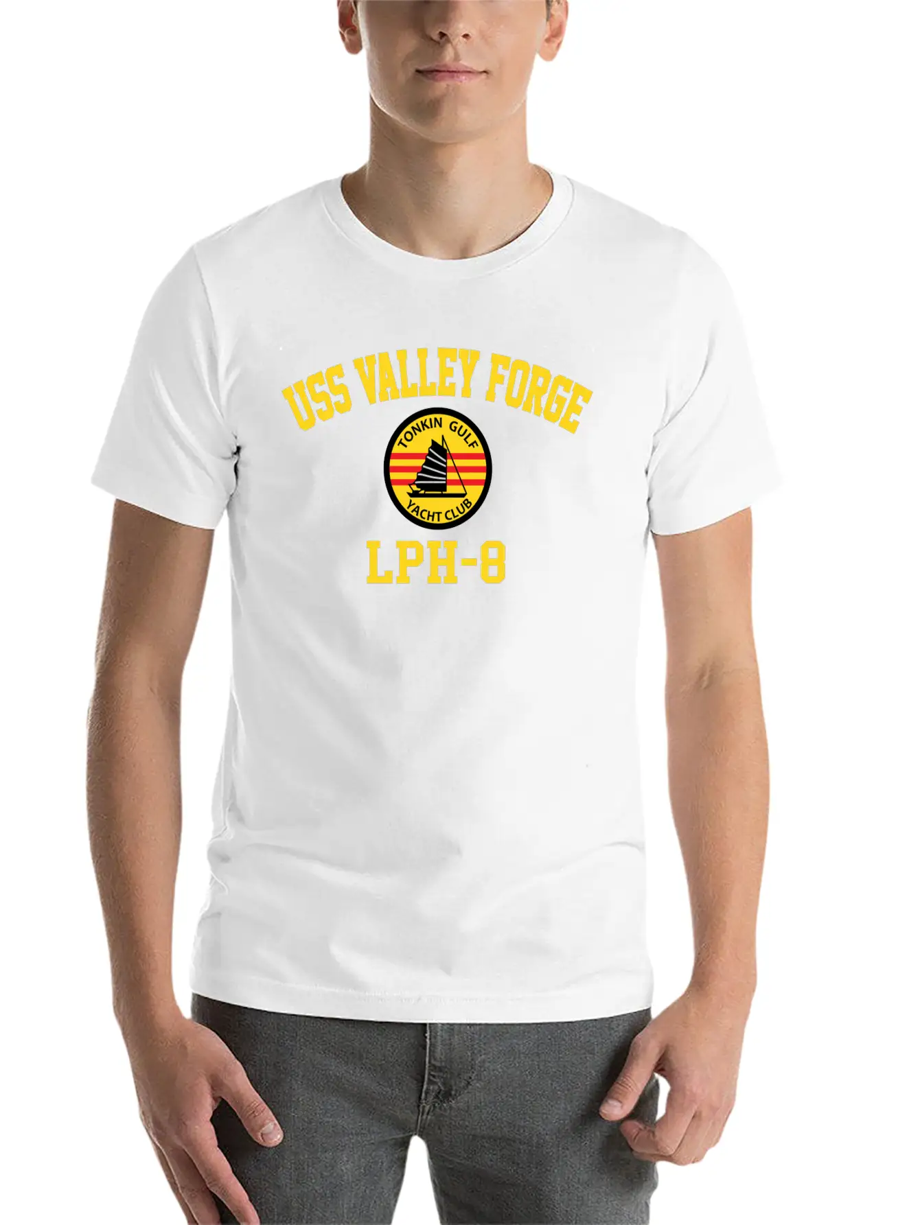 Uss Valley Forge Lph-8 Tonkin Gulf Yacht Club Breathable Graphic T-Shirt – Perfect For Casual Days