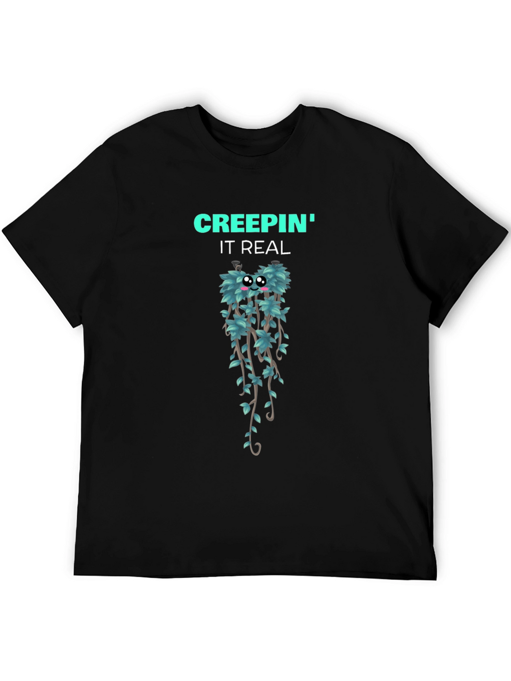Creepin It Real Graphic T-Shirt - Black