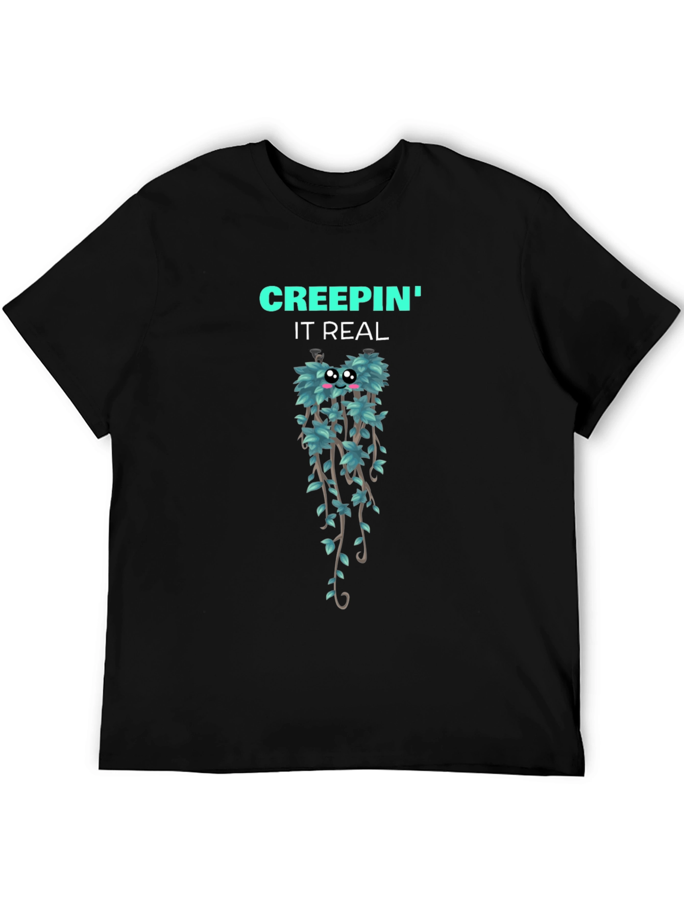 Creepin It Real Graphic T-Shirt - Black